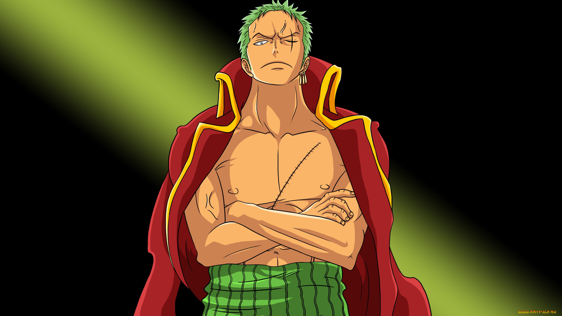 аниме, one, piece, roronoa, zoro