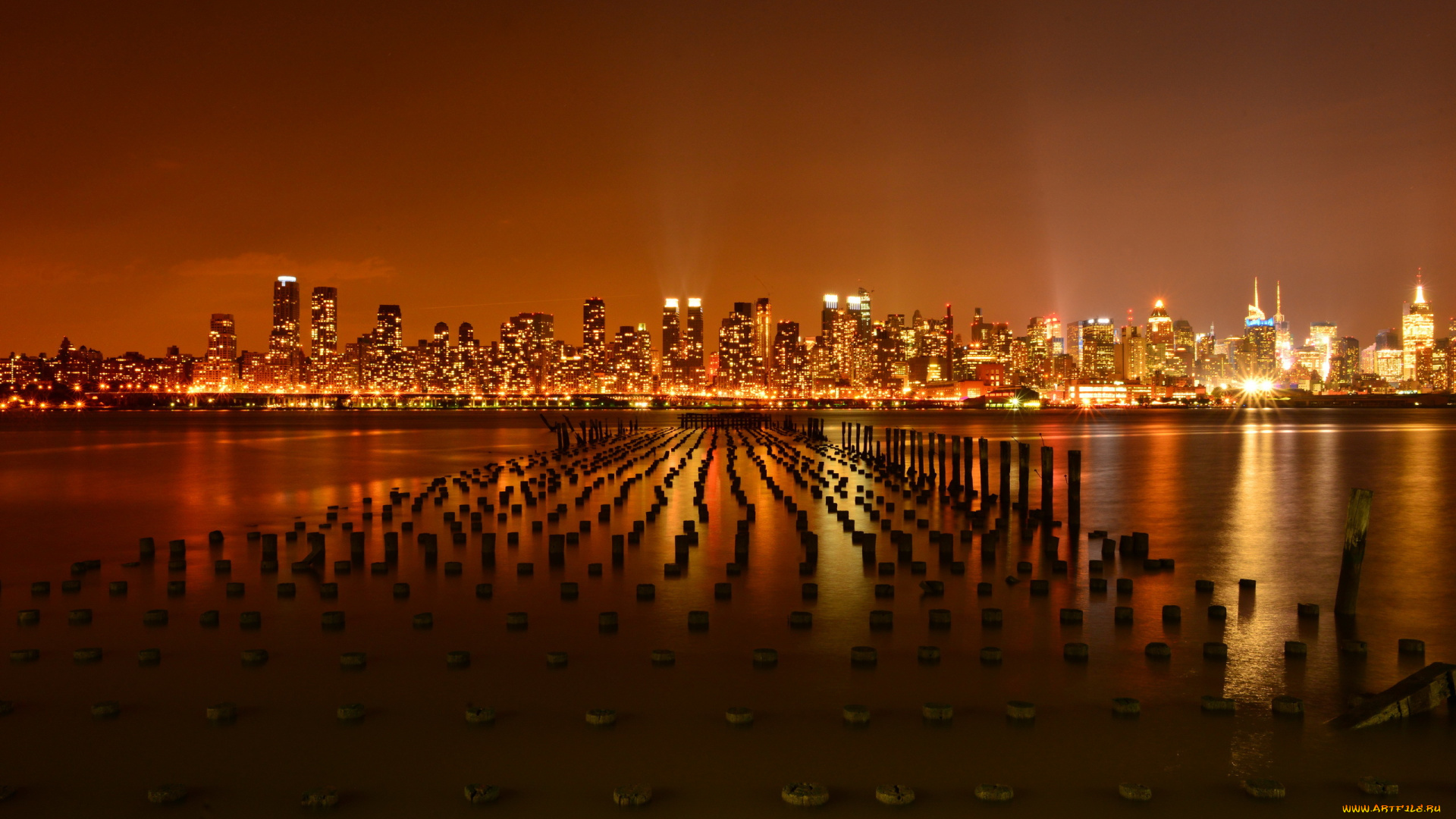 города, нью-йорк, , сша, new, york, city, hudson, river, pier, weehawken