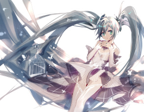 Картинка аниме vocaloid девушка