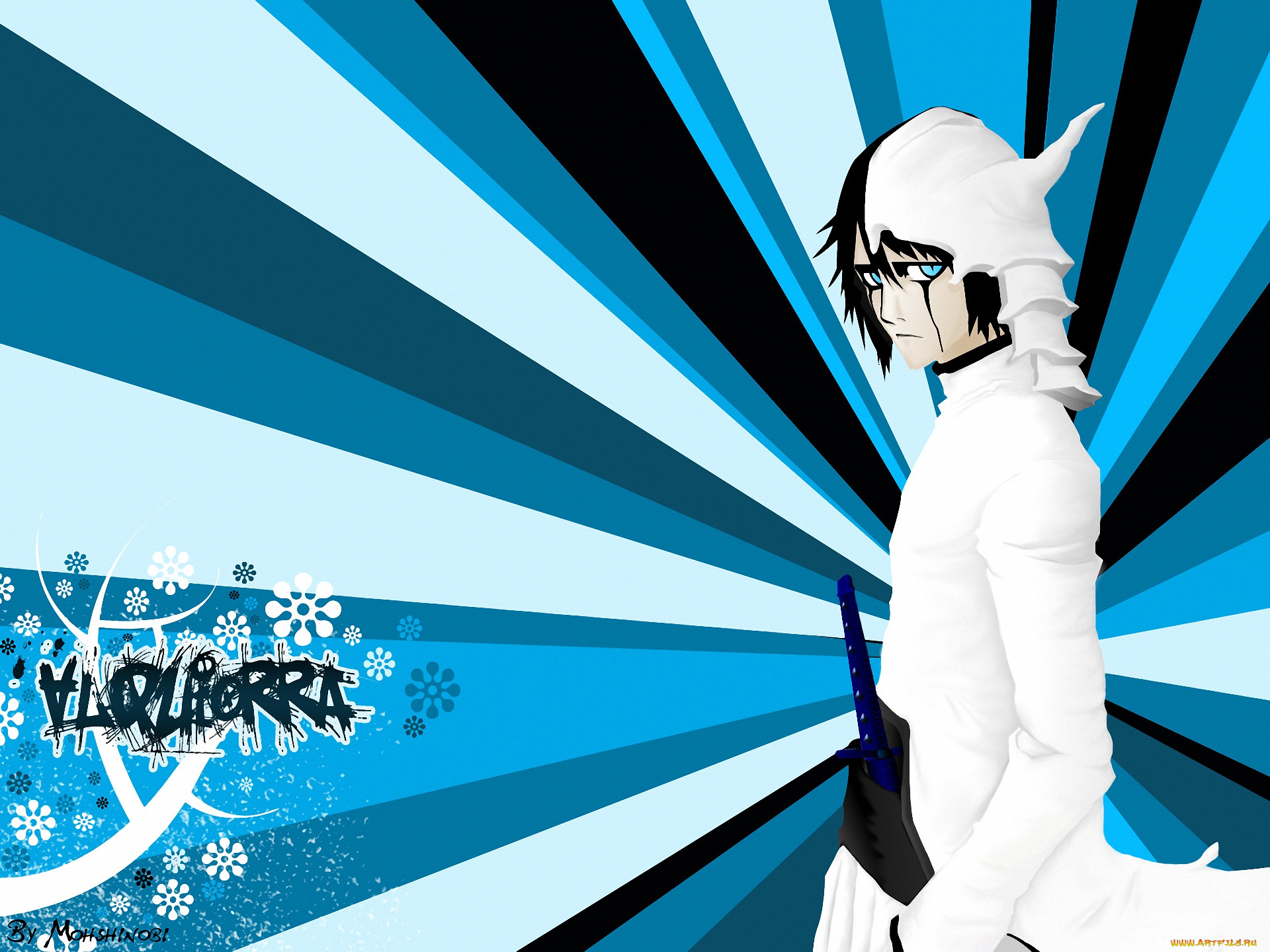 аниме, bleach, espada, cifer, аранкар, меч, оружие, arrancar, ulquiorra