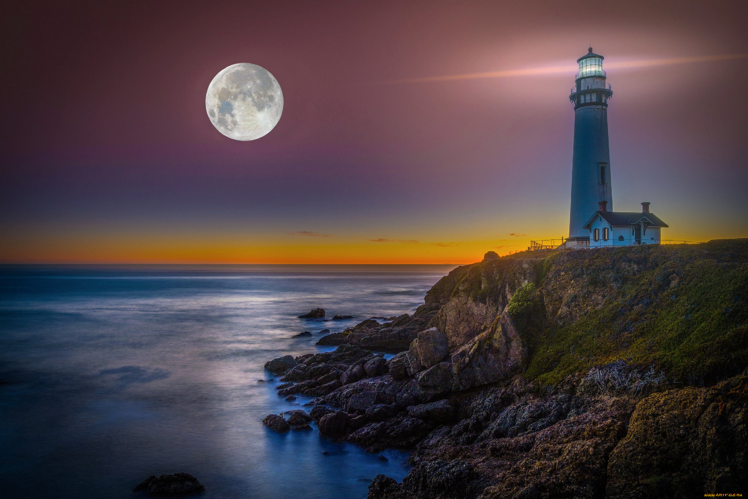 pigeon, point, lighthouse, california, природа, маяки, pigeon, point, lighthouse