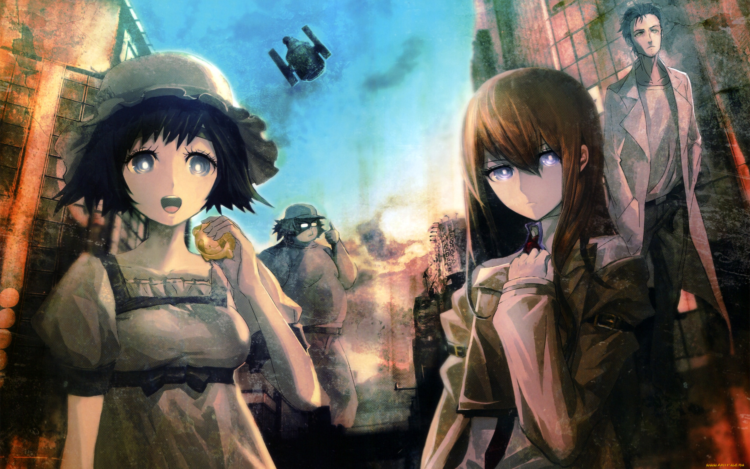 аниме, steins, gate, девушки