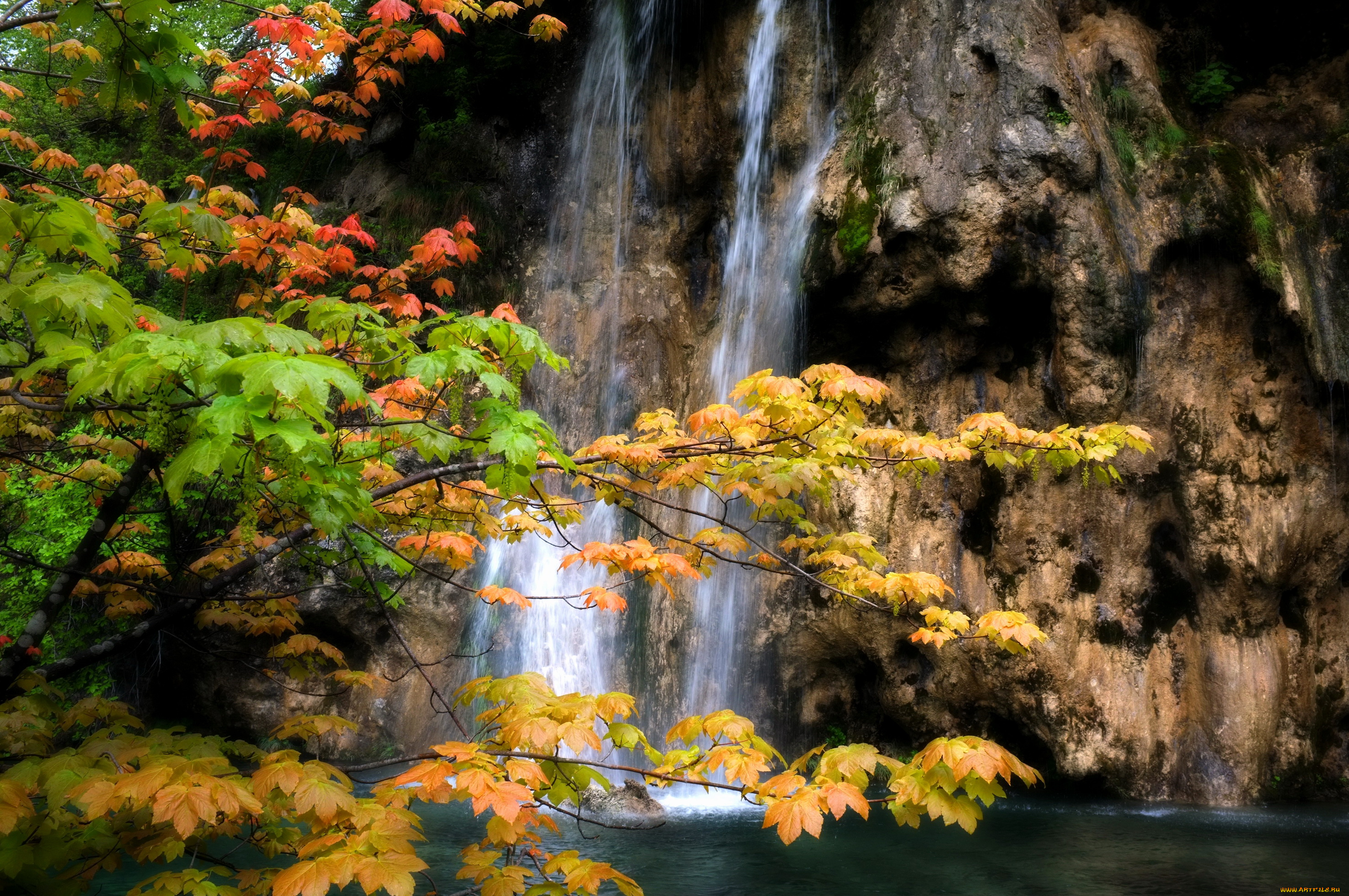 plitvice, lakes, national, park, хорватия, природа, водопады