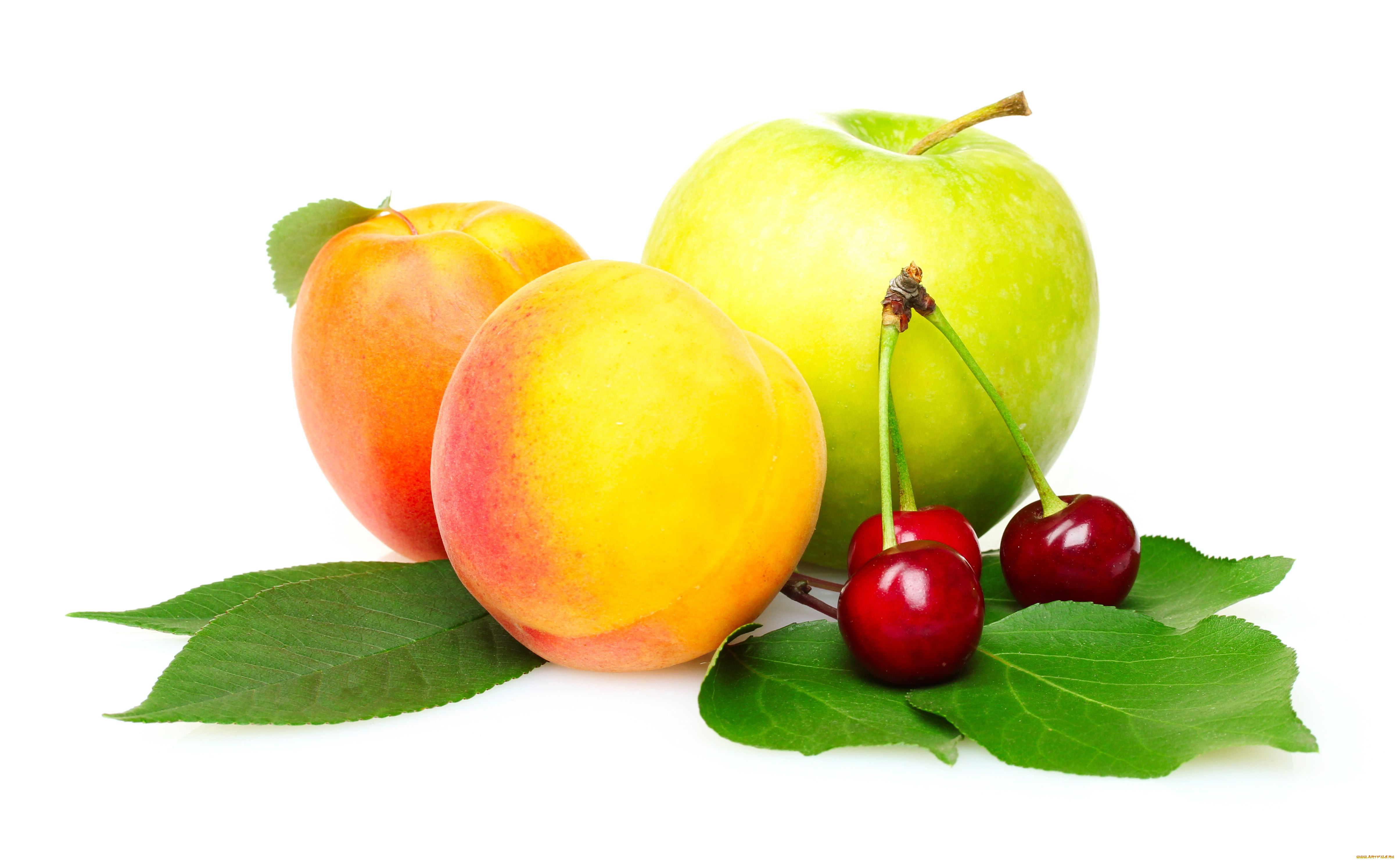 еда, фрукты, ягоды, яблоко, абрикос, вишня