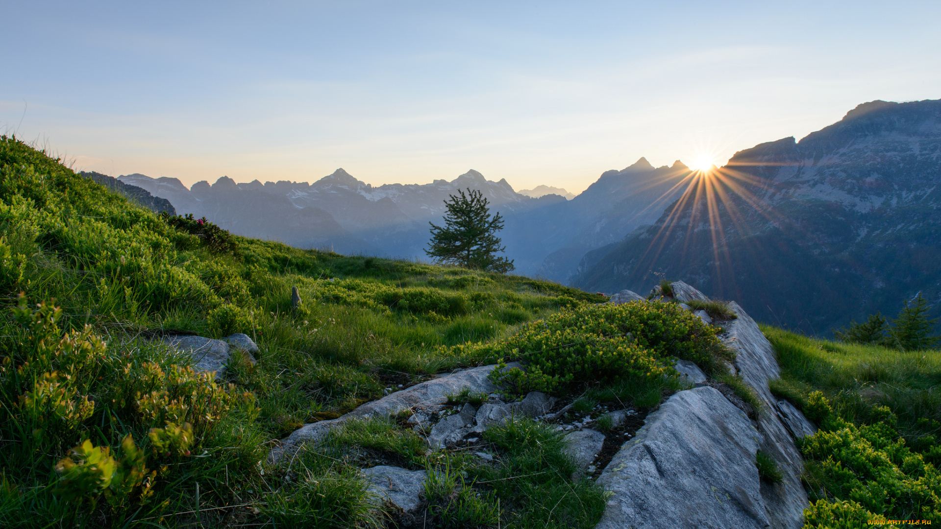 alps, switzerland, природа, горы, восход, рассвет, швейцария, альпы