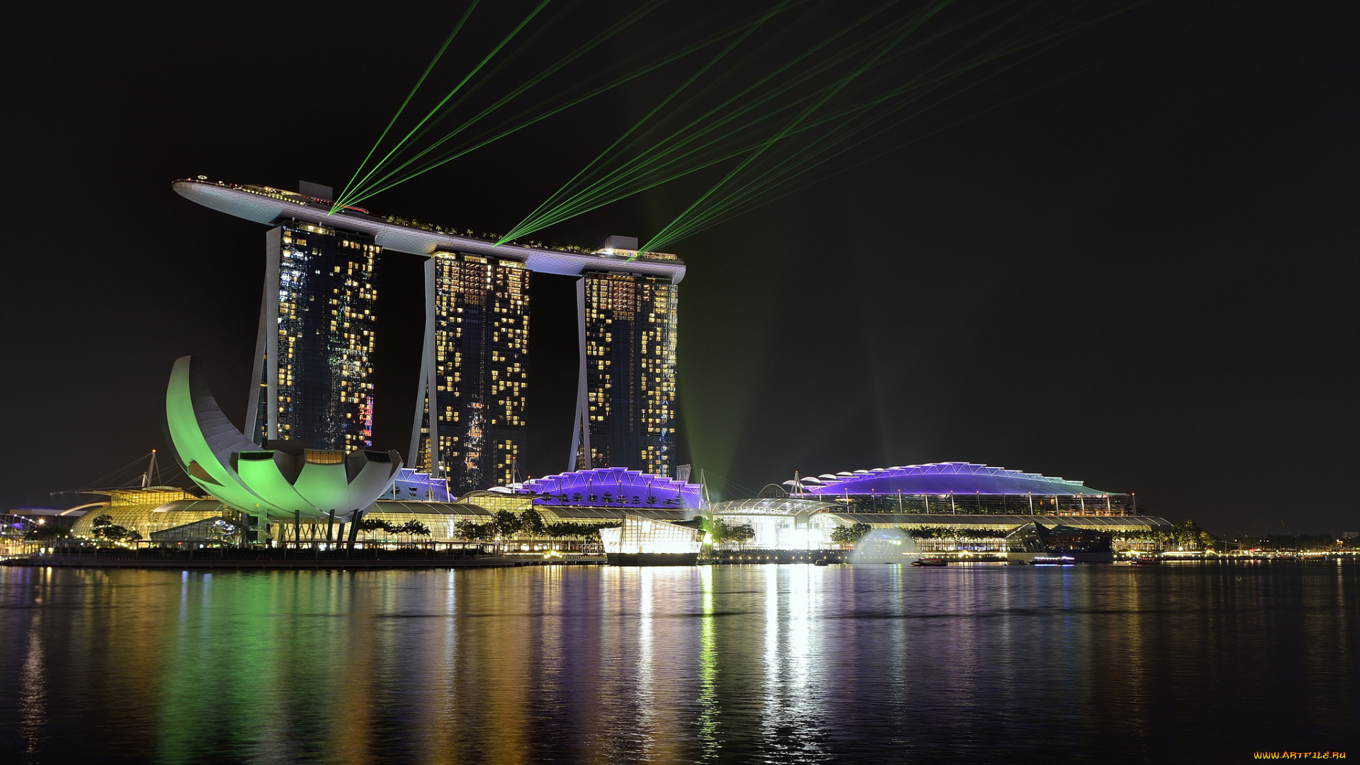 города, сингапур, , сингапур, night, lights, singapore, ночные, огни