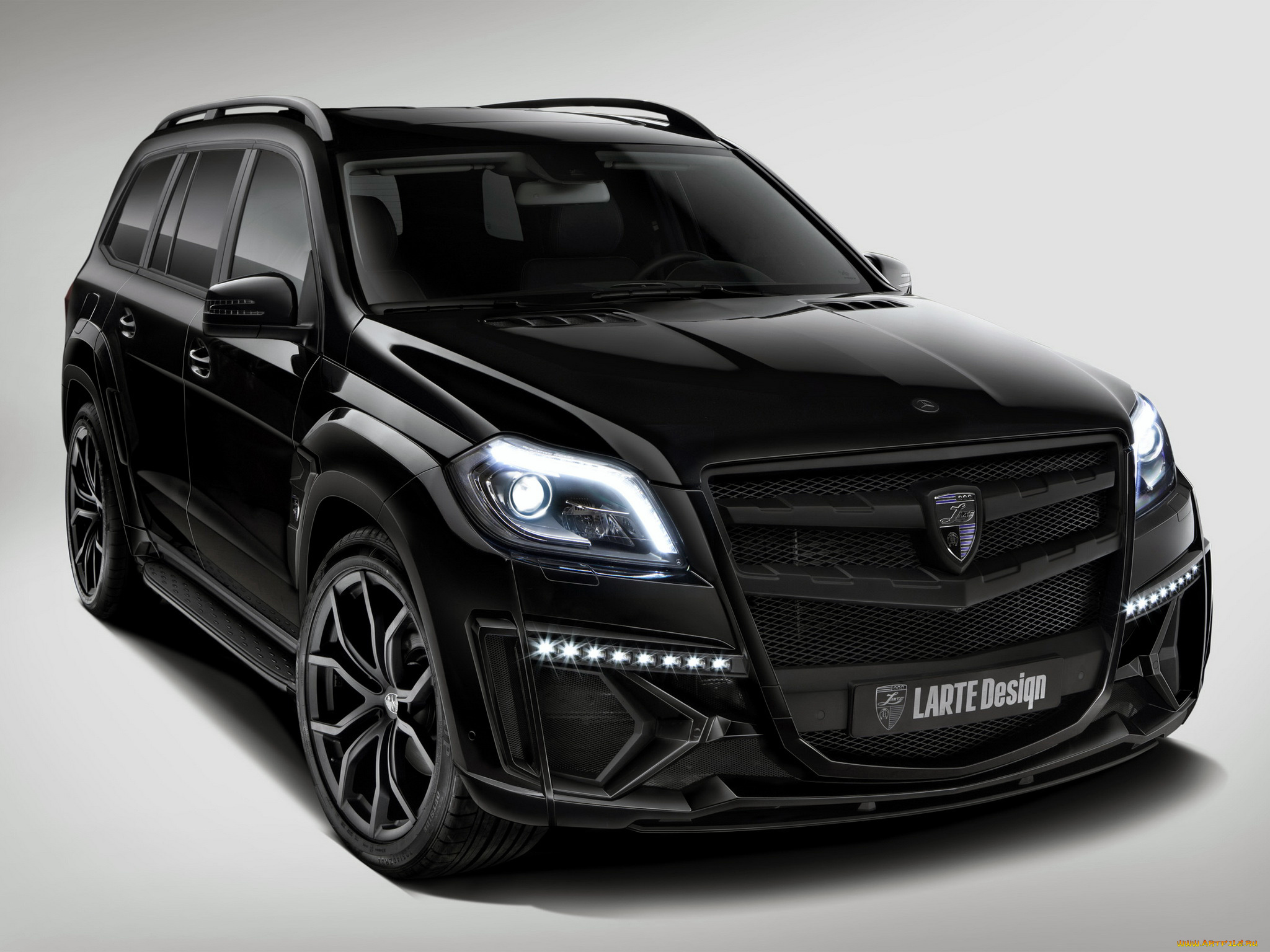 автомобили, mercedes-benz, gl, design, larte, crystal, black, темный, 2014г, x166