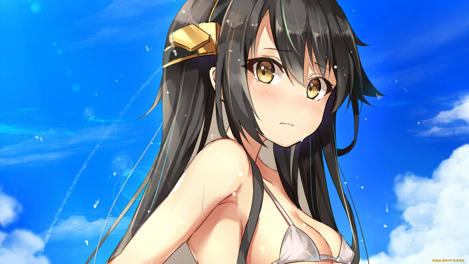 аниме, kantai, collection, haruna