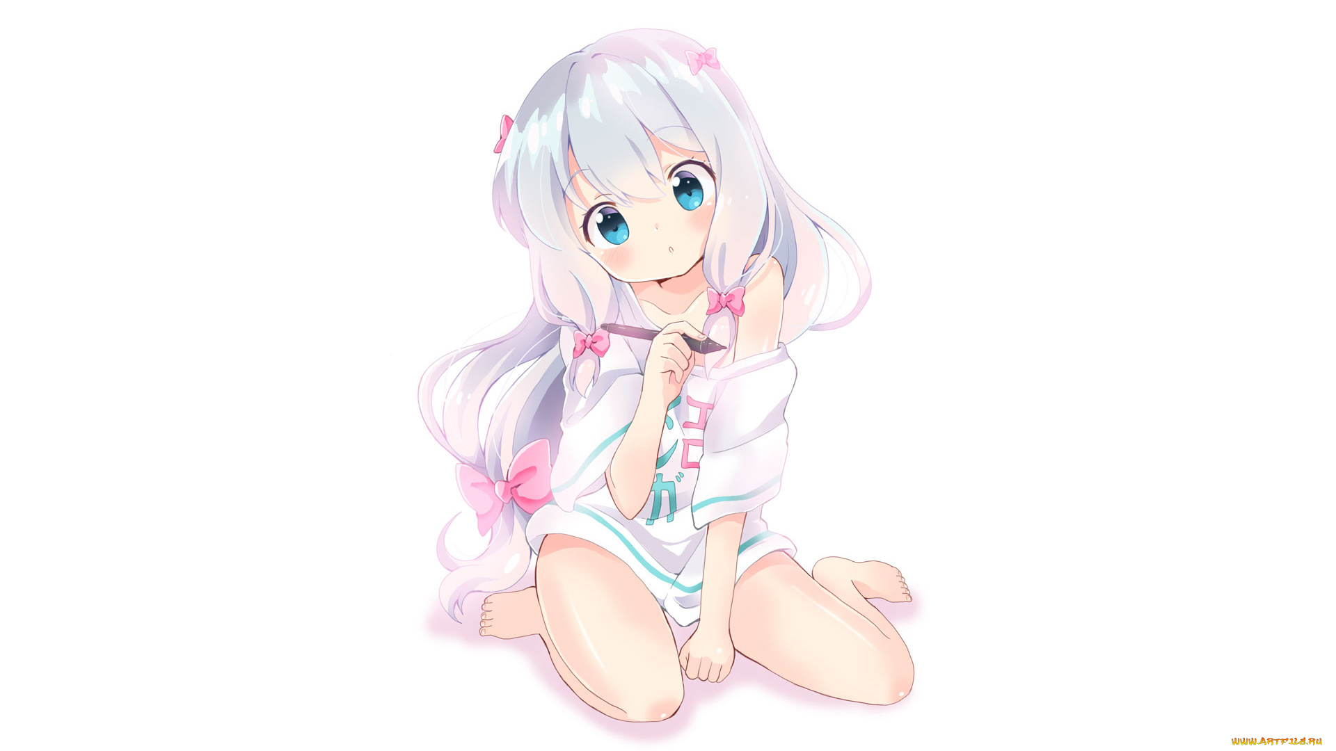 аниме, eromanga-sensei, фон, взгляд, девушка