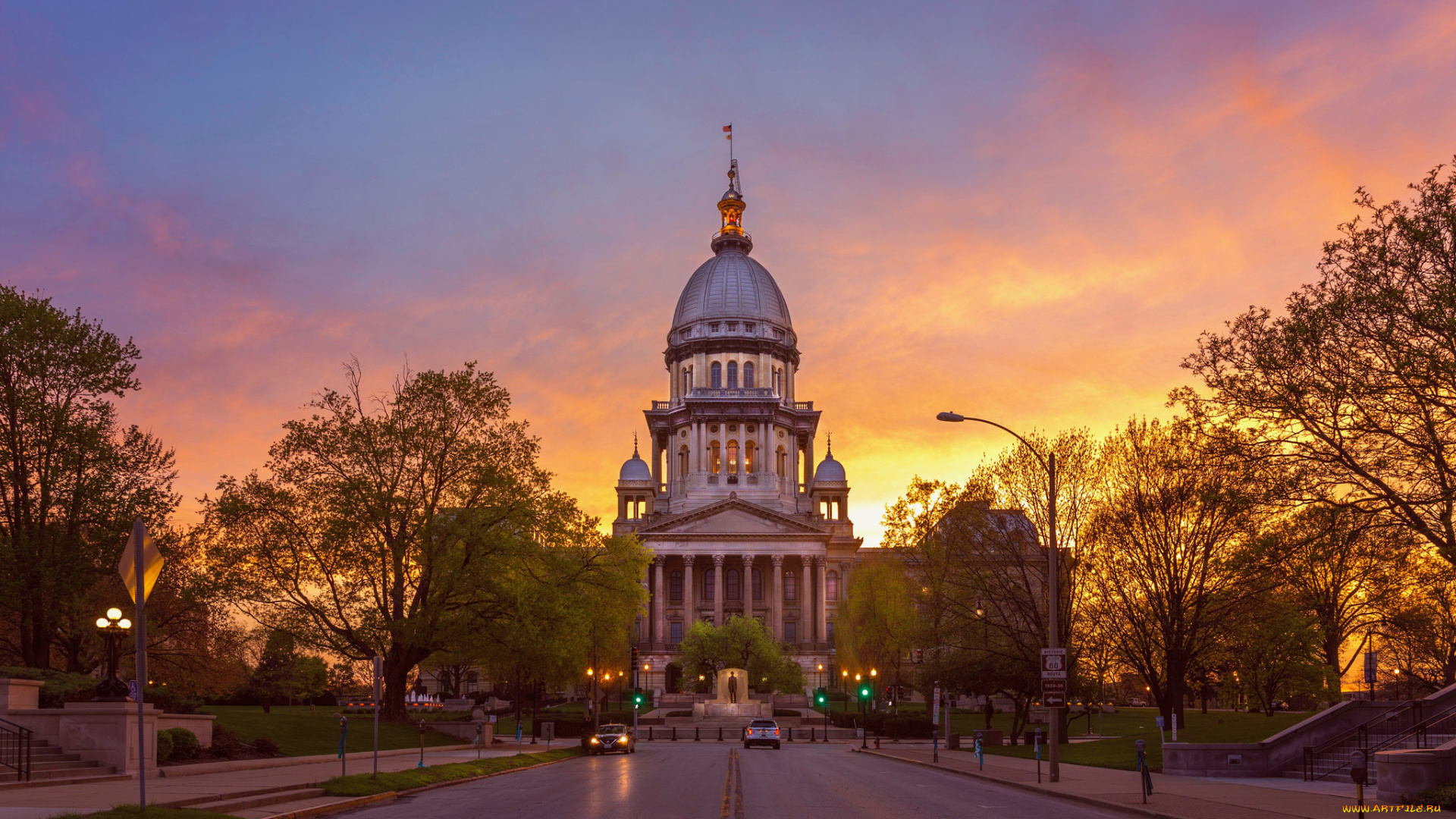 illinois, state, capitol, города, -, здания, , дома, капитолий