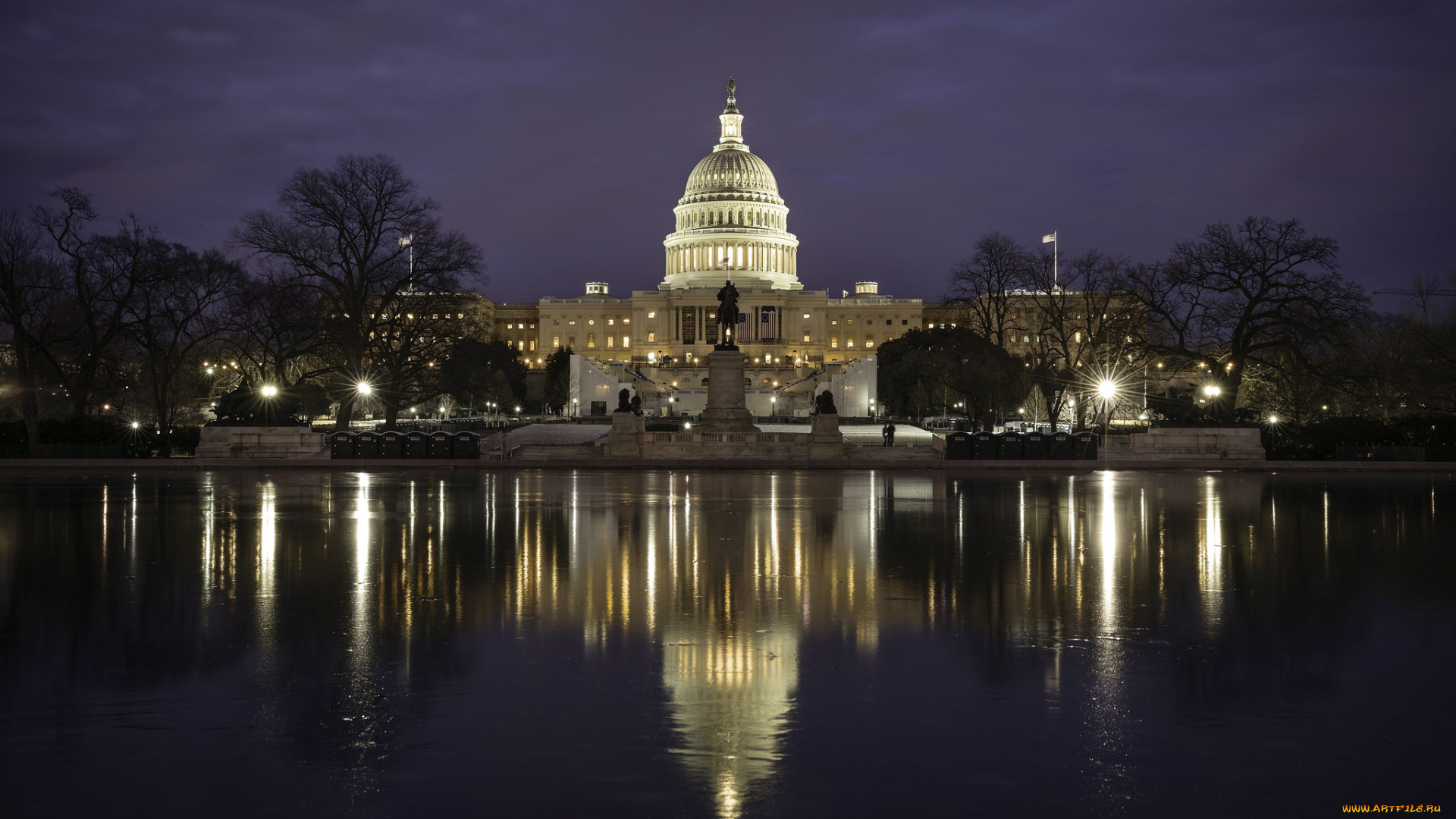 us, capitol, reflecting, города, -, здания, , дома, капитолий