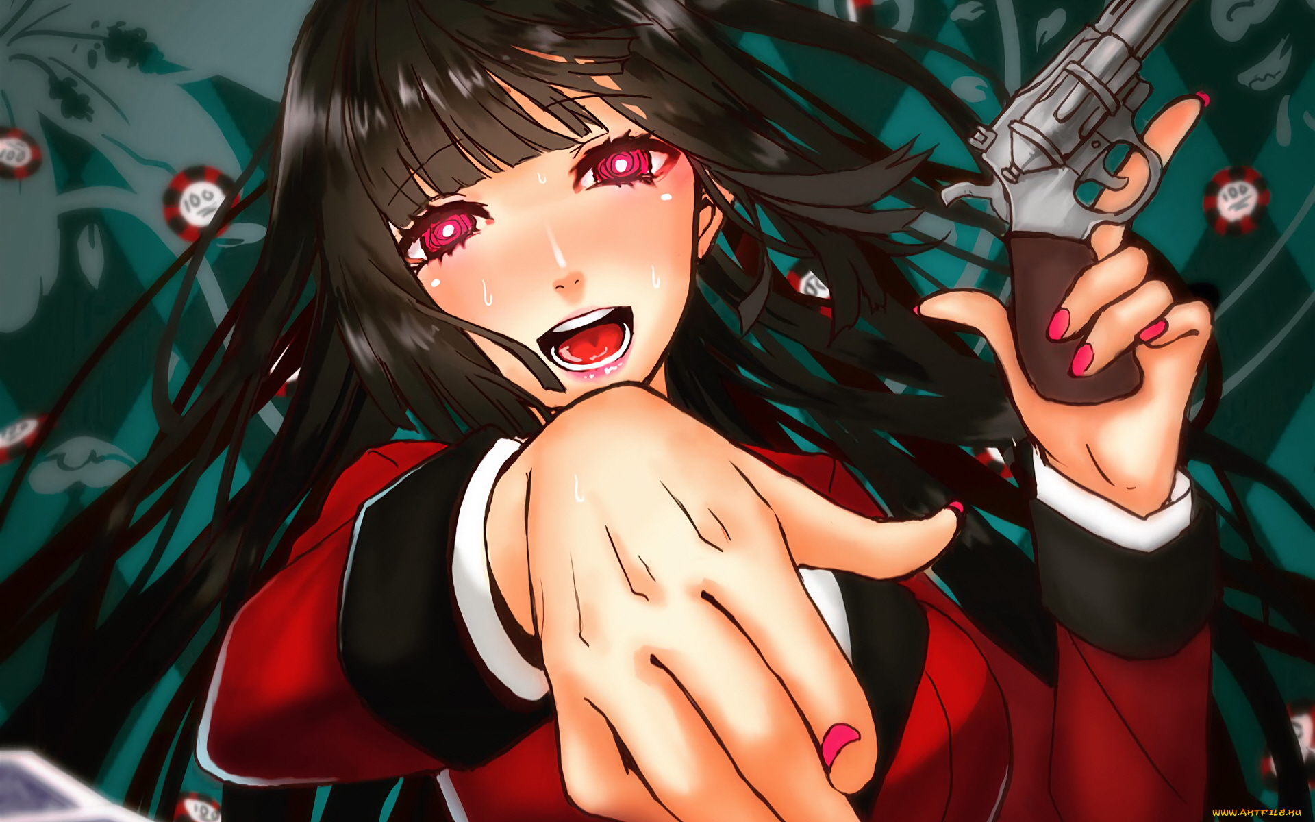 аниме, kakegurui, девушка