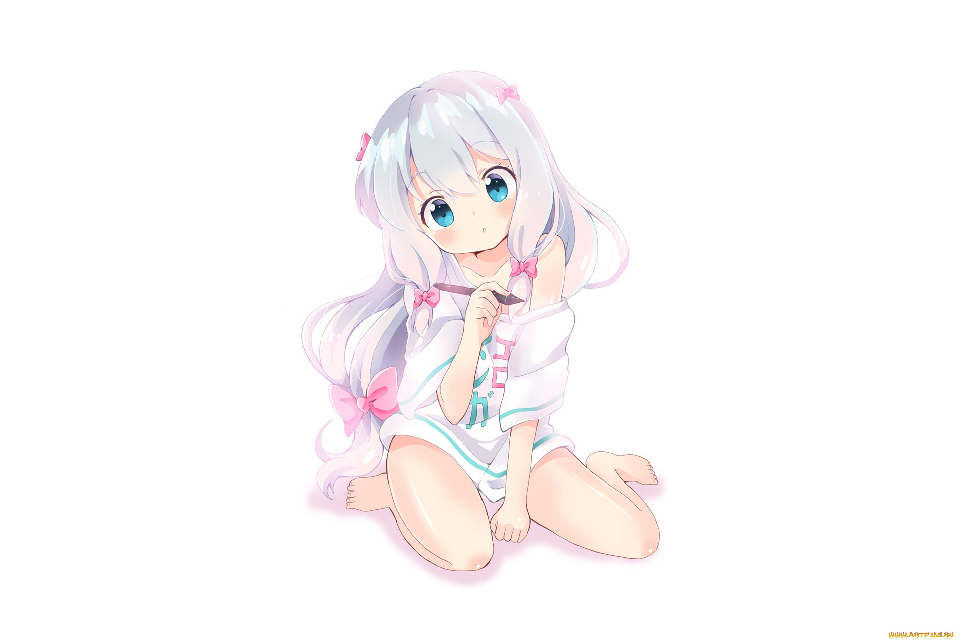 аниме, eromanga-sensei, фон, взгляд, девушка