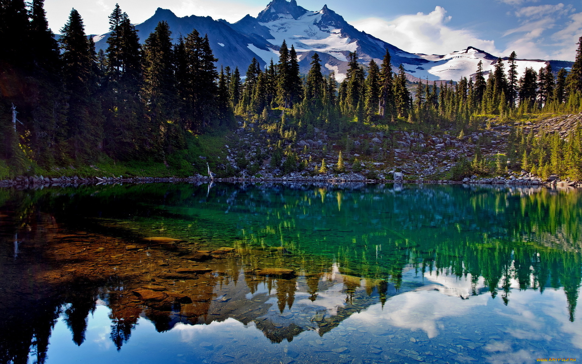 reflection, природа, реки, озера, горы, лес, озеро, отражение