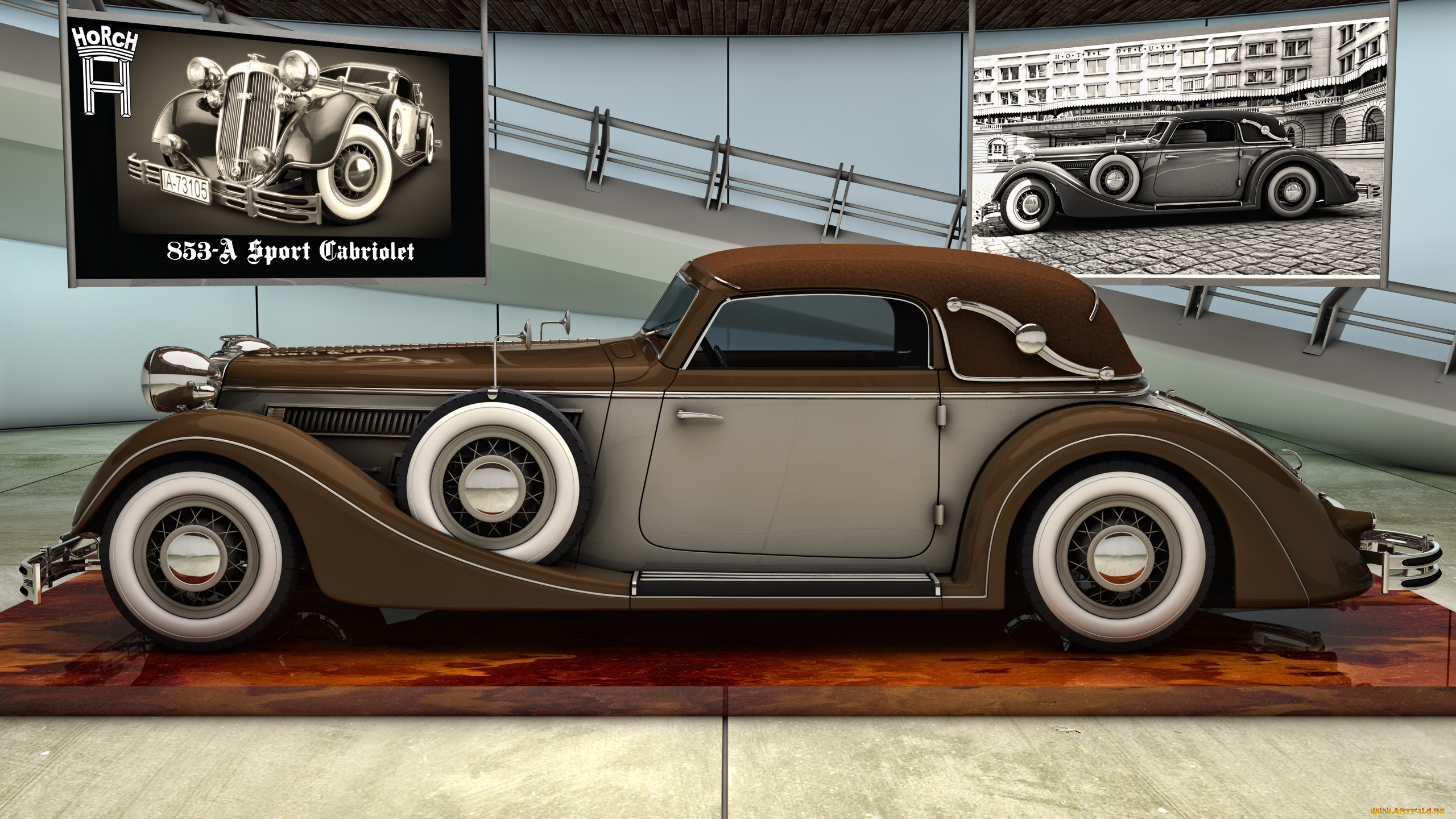 автомобили, 3д, sport, 1937, horch, 853a