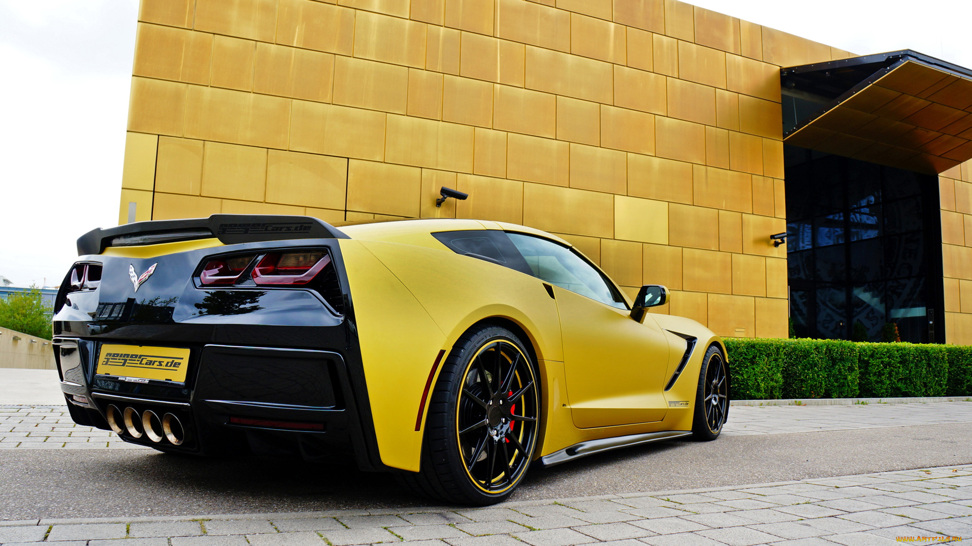 2014, chevrolet, corvette, c7, stingray, , geigercars, автомобили, corvette, желтый, stingray, тюнинг, металлик, chevrolet