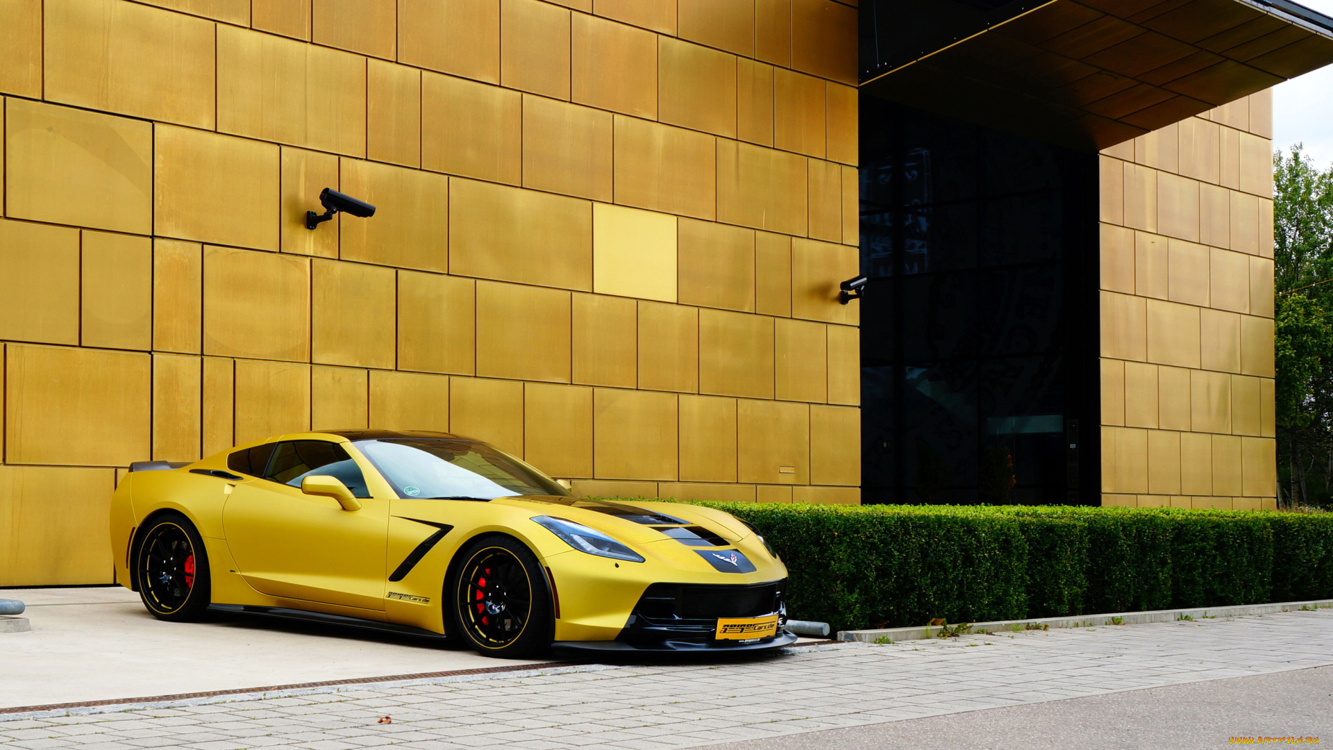 2014, chevrolet, corvette, c7, stingray, , geigercars, автомобили, corvette, chevrolet, тюнинг, металлик, желтый, stingray