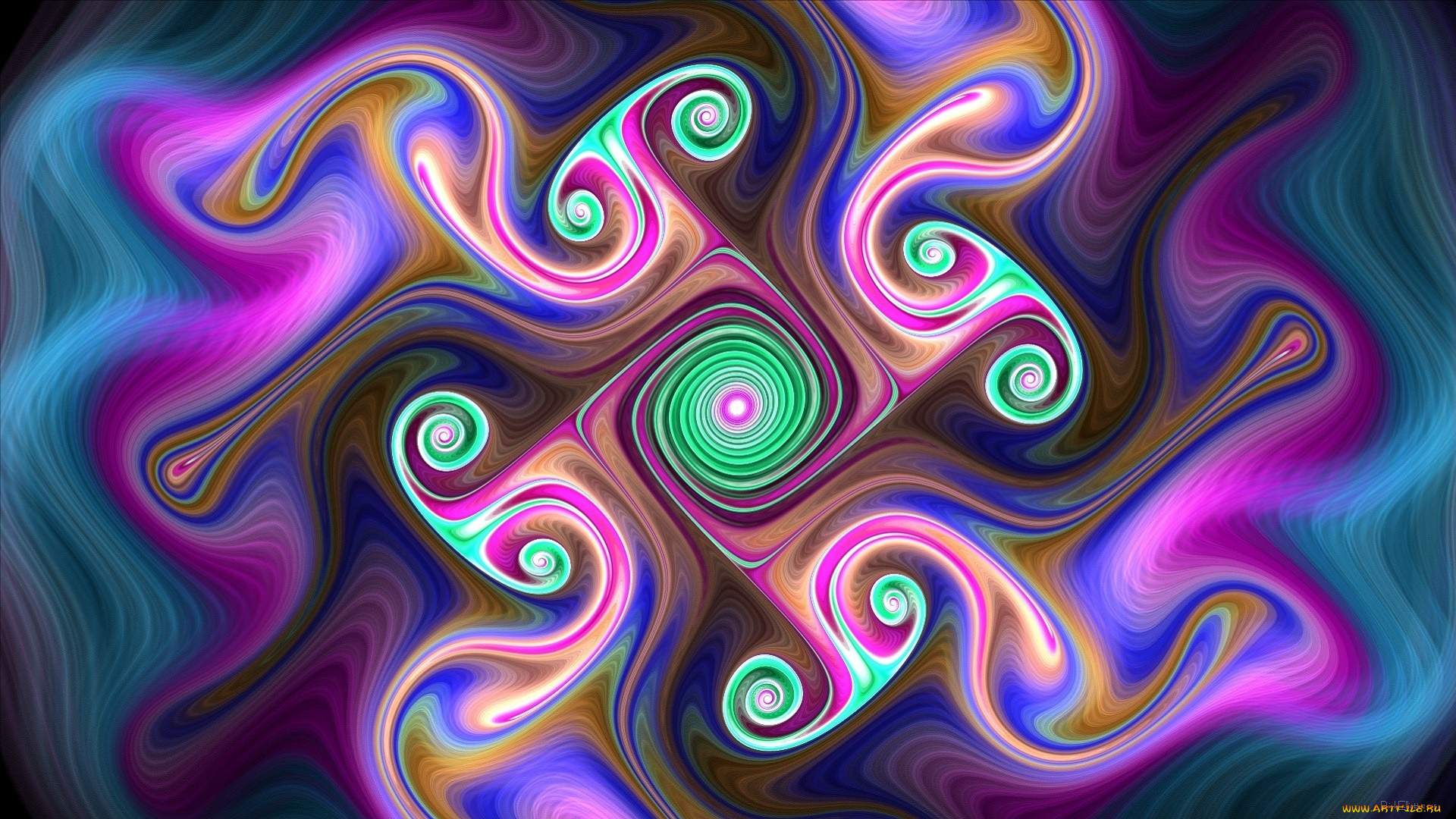 3д, графика, фракталы, , fractal, фон, узор, цвета