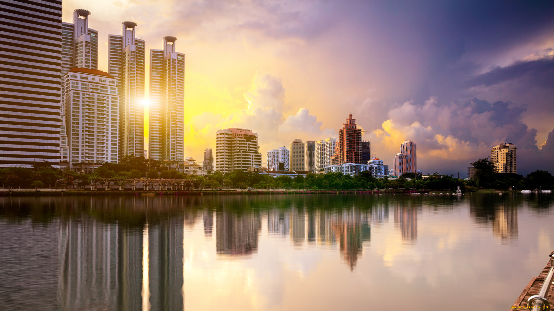 bangkok, города, бангкок, , таиланд, утро, рассвет