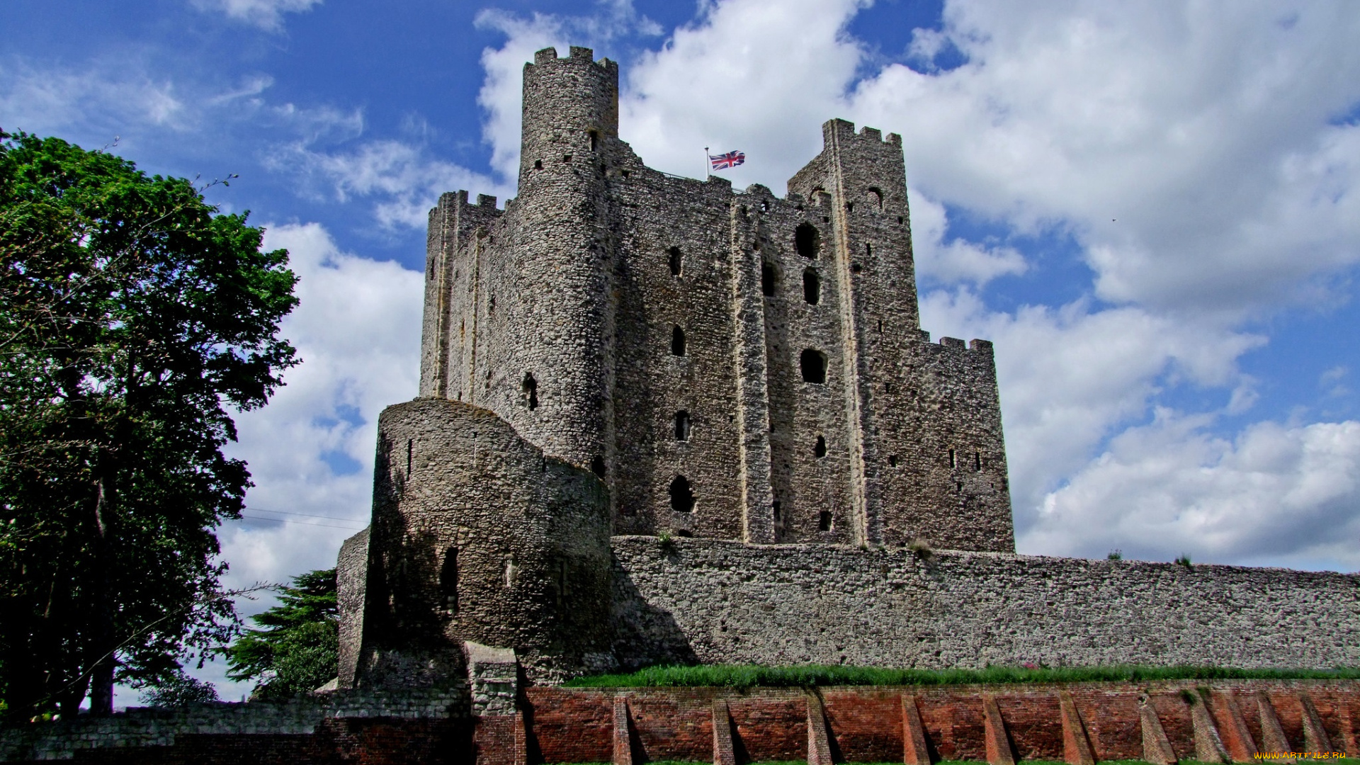 rochester, castle, города, замки, англии, цитадель, замок