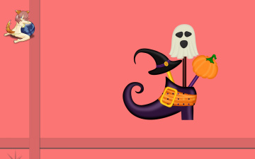 Картинка компьютеры mozilla+firefox тыква halloween фон логотип