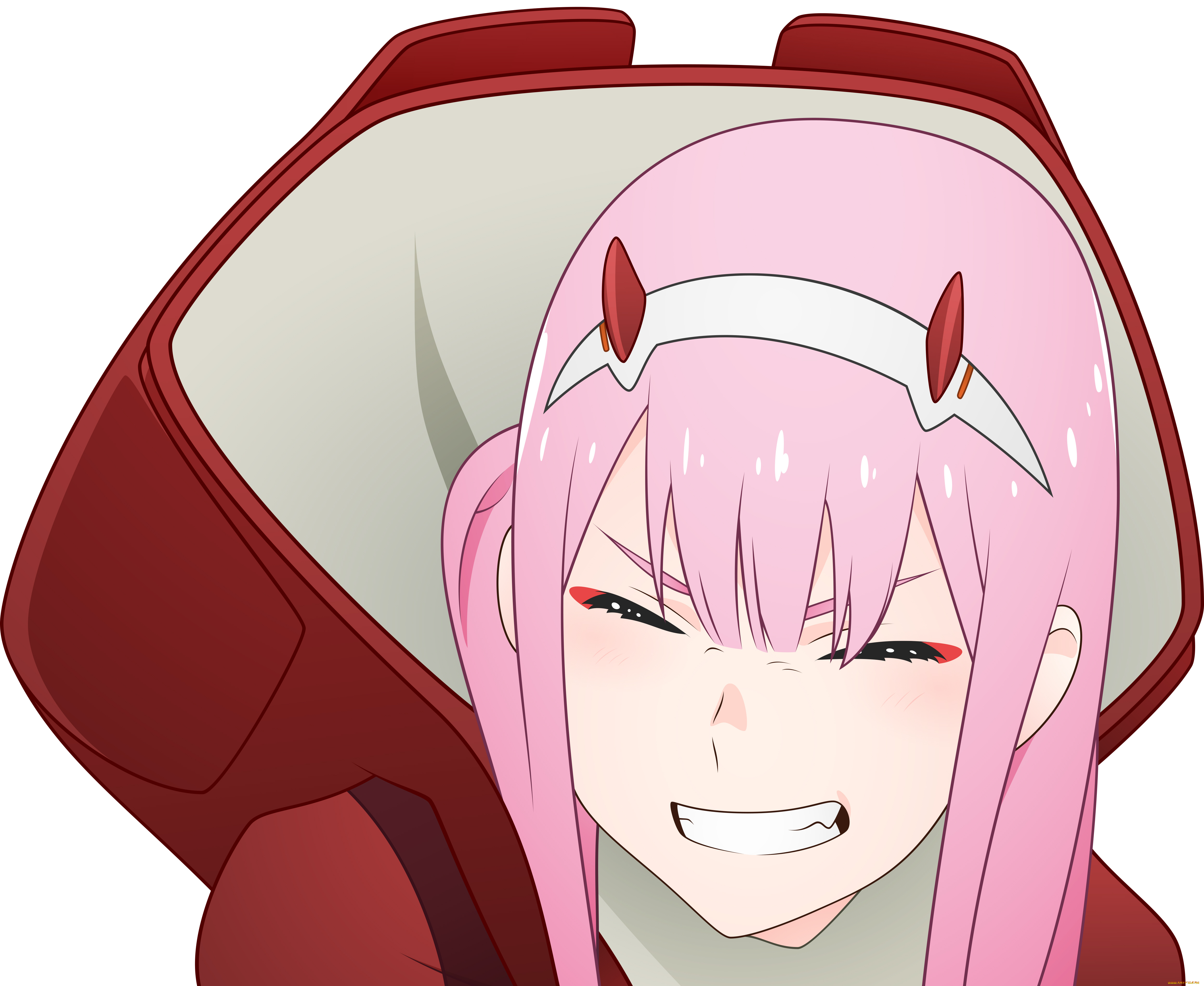 Дарлинг. Аниме милый во Франксе 02. 002 Франкс улыбается. 02 Zero two. Darling in the FRANXX 02 улыбка.