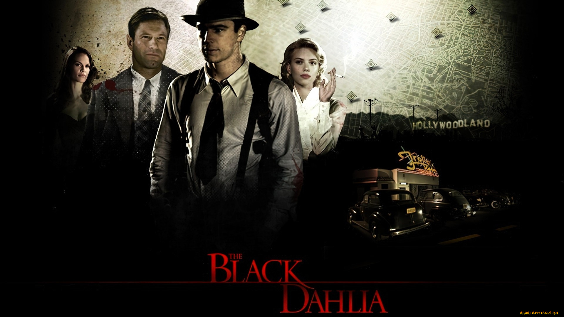 кино, фильмы, the, black, dahlia, люди, машины, ретро, голливуд