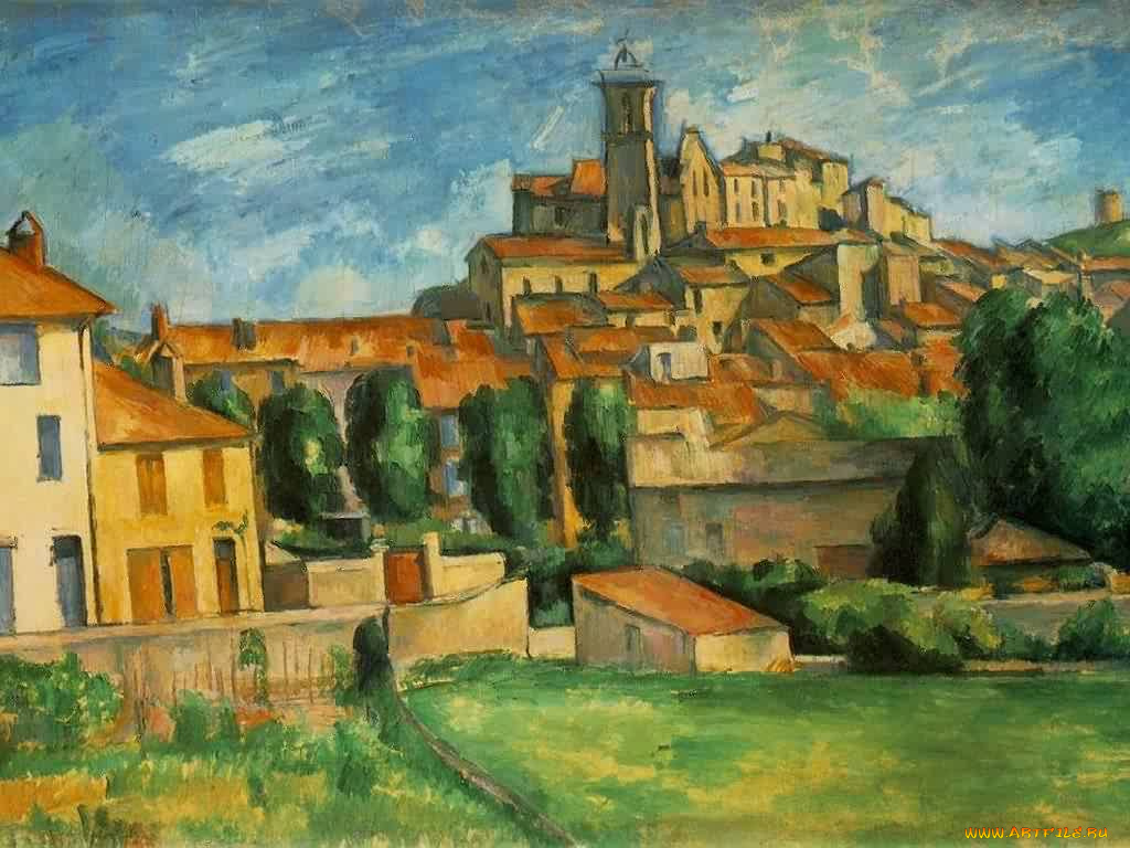 gardanne, рисованные, paul, cezanne