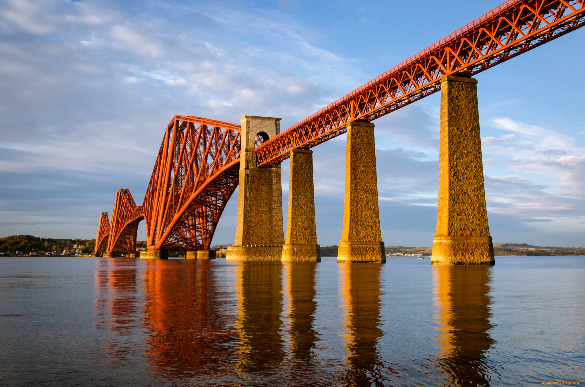forth, bridge, edinburgh, scotland, города, эдинбург, шотландия, конструкция, река, мост