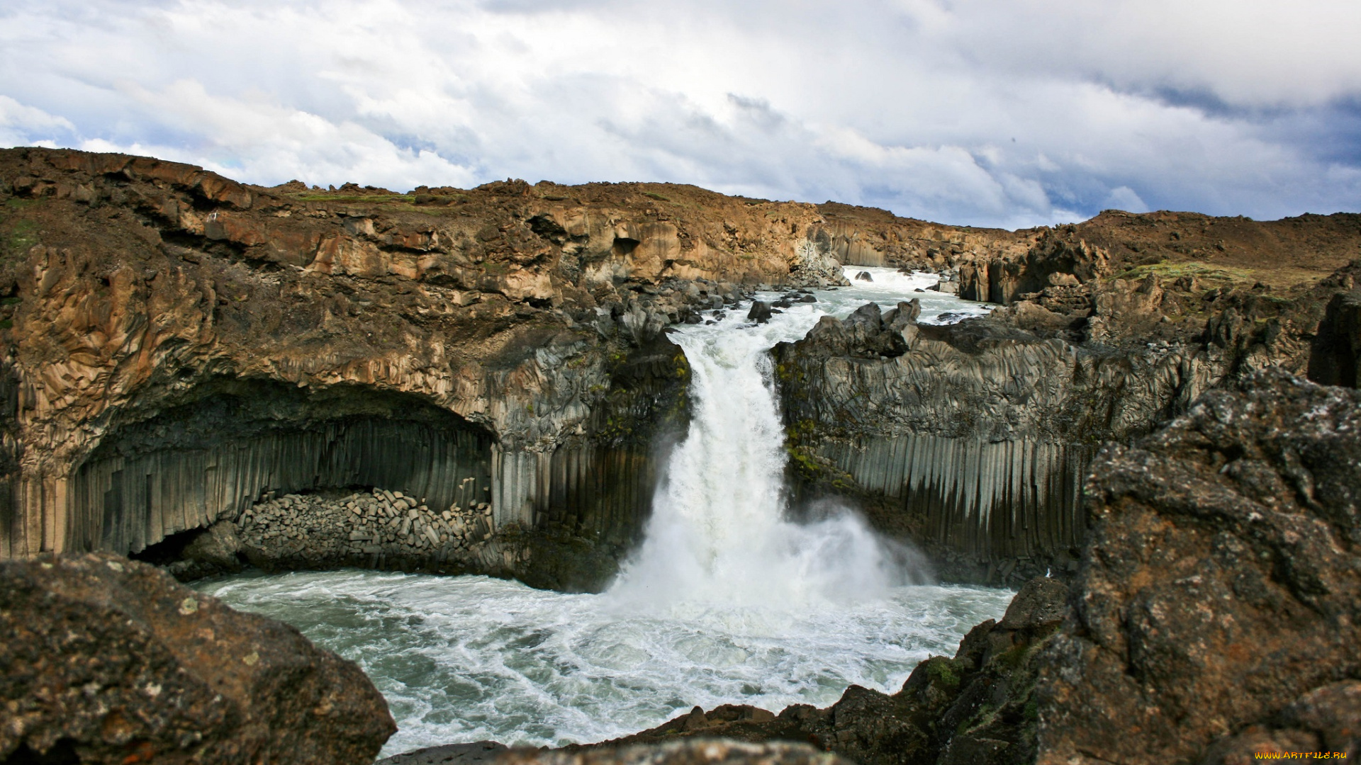 природа, водопады, камни, река, водопад, скалы