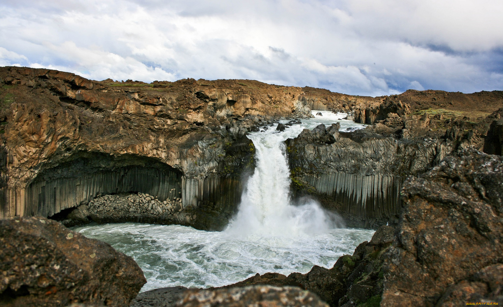 природа, водопады, камни, река, водопад, скалы