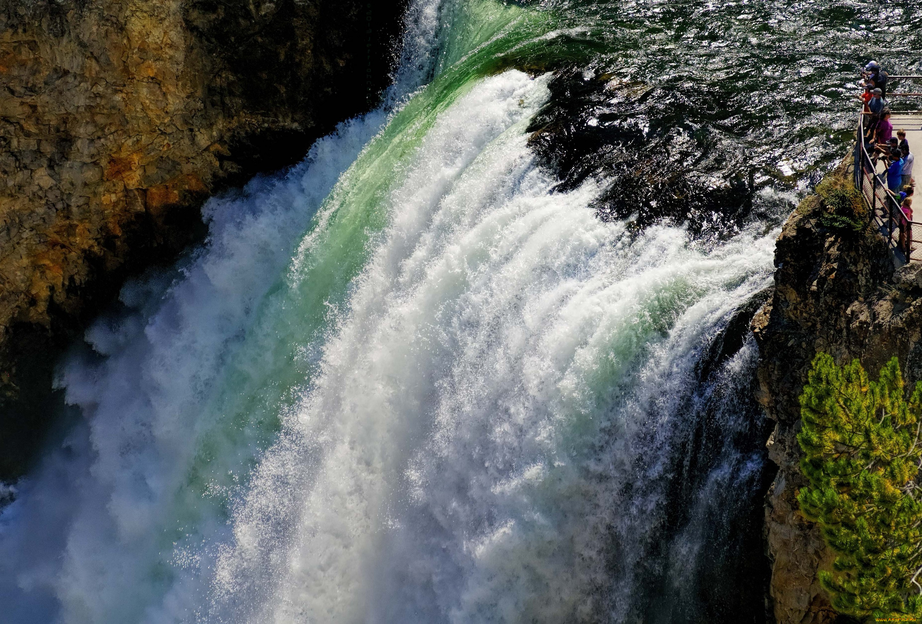 природа, водопады, поток, вода