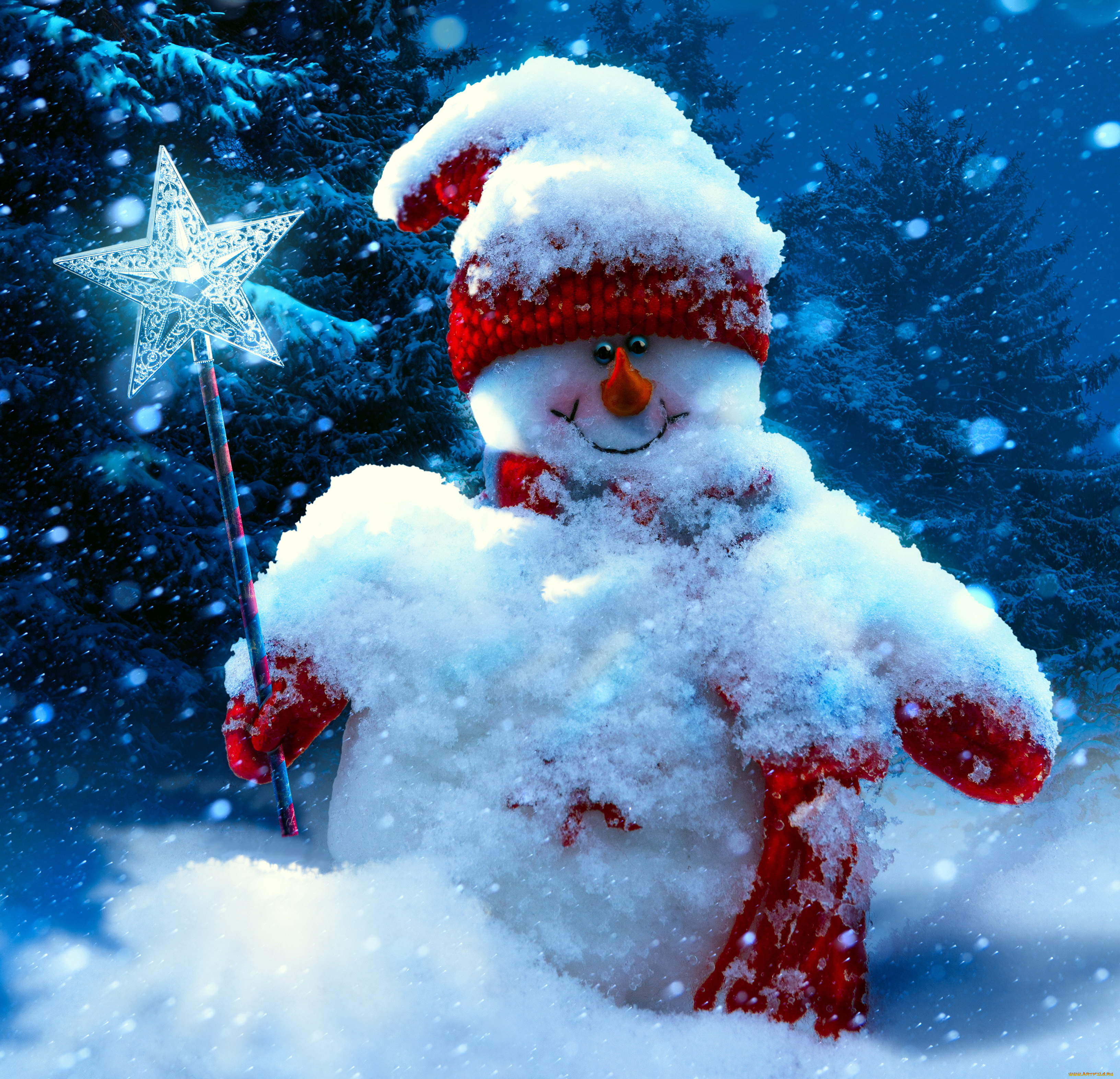 праздничные, снеговики, снег, шарф, шарочка, снеговик, зведочка