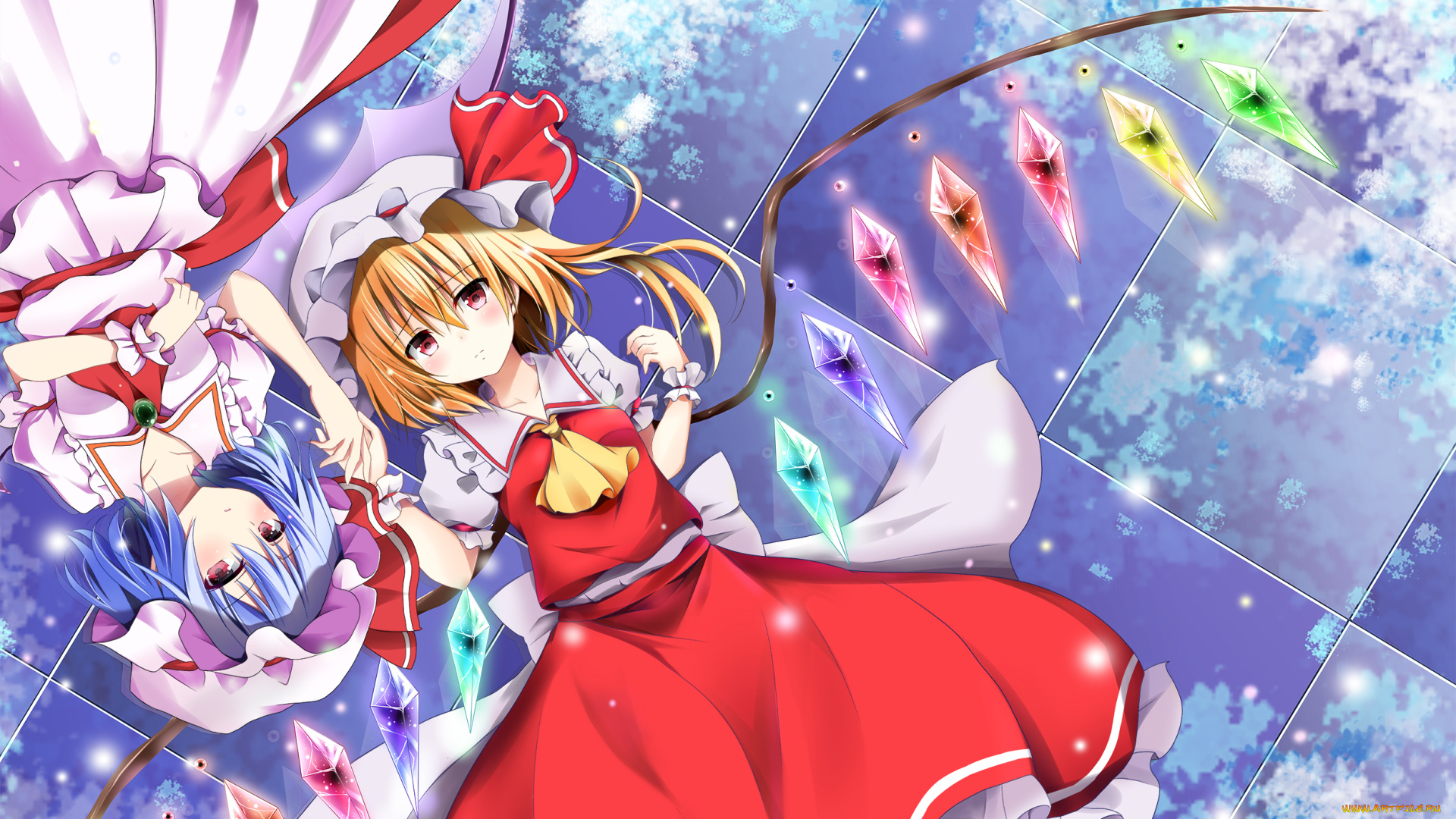 аниме, touhou, фон, взгляд, девушка