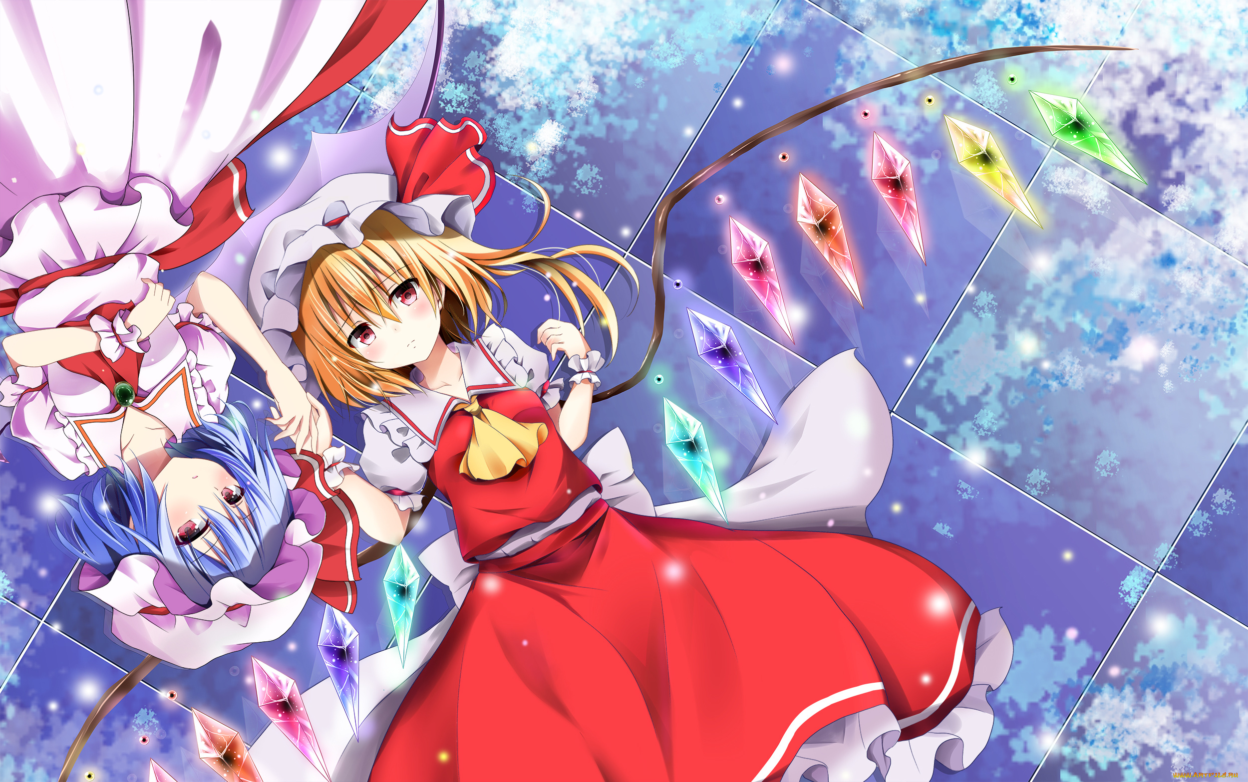 аниме, touhou, фон, взгляд, девушка