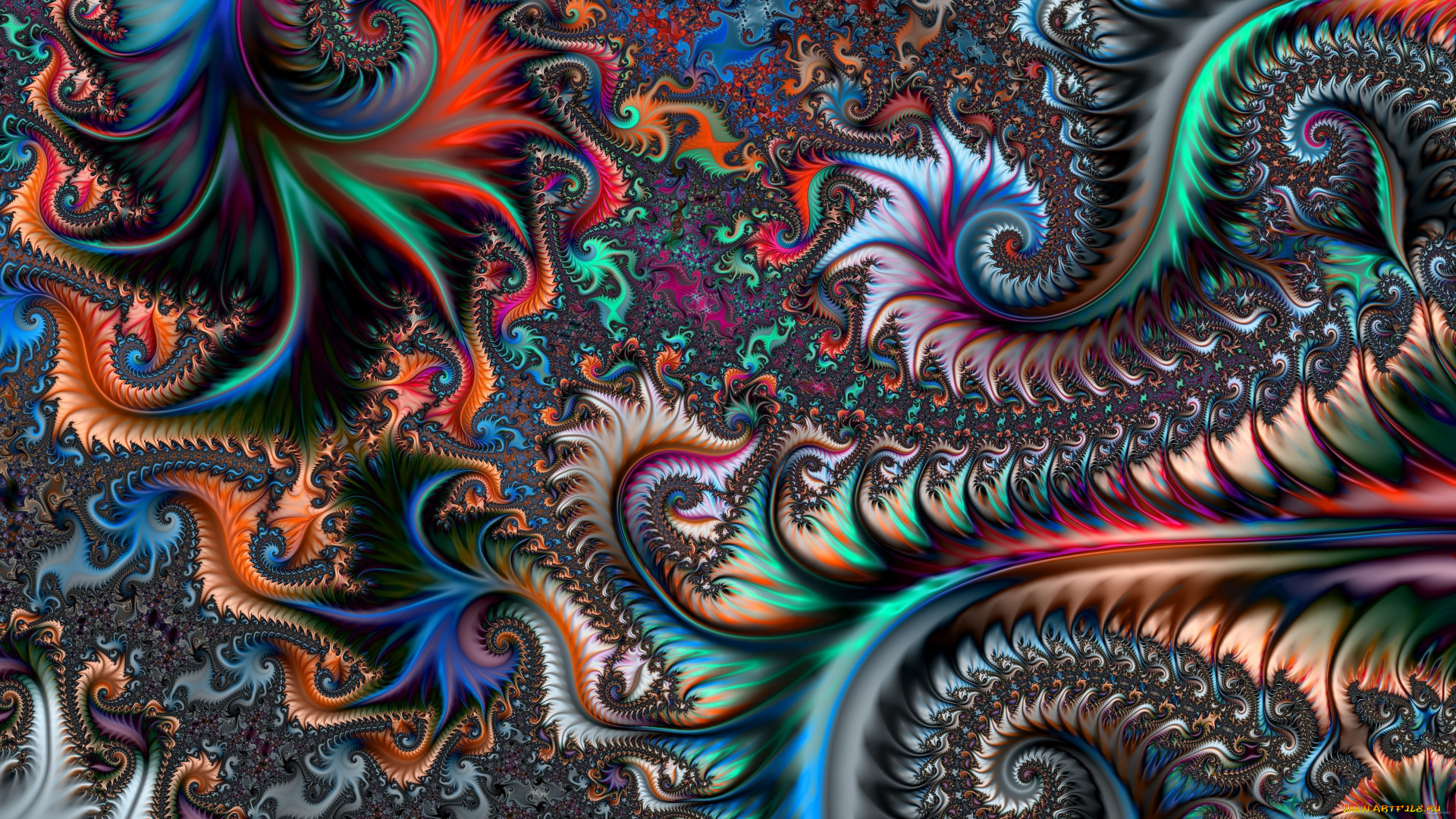 3д, графика, фракталы, , fractal, цвет, фон, узор