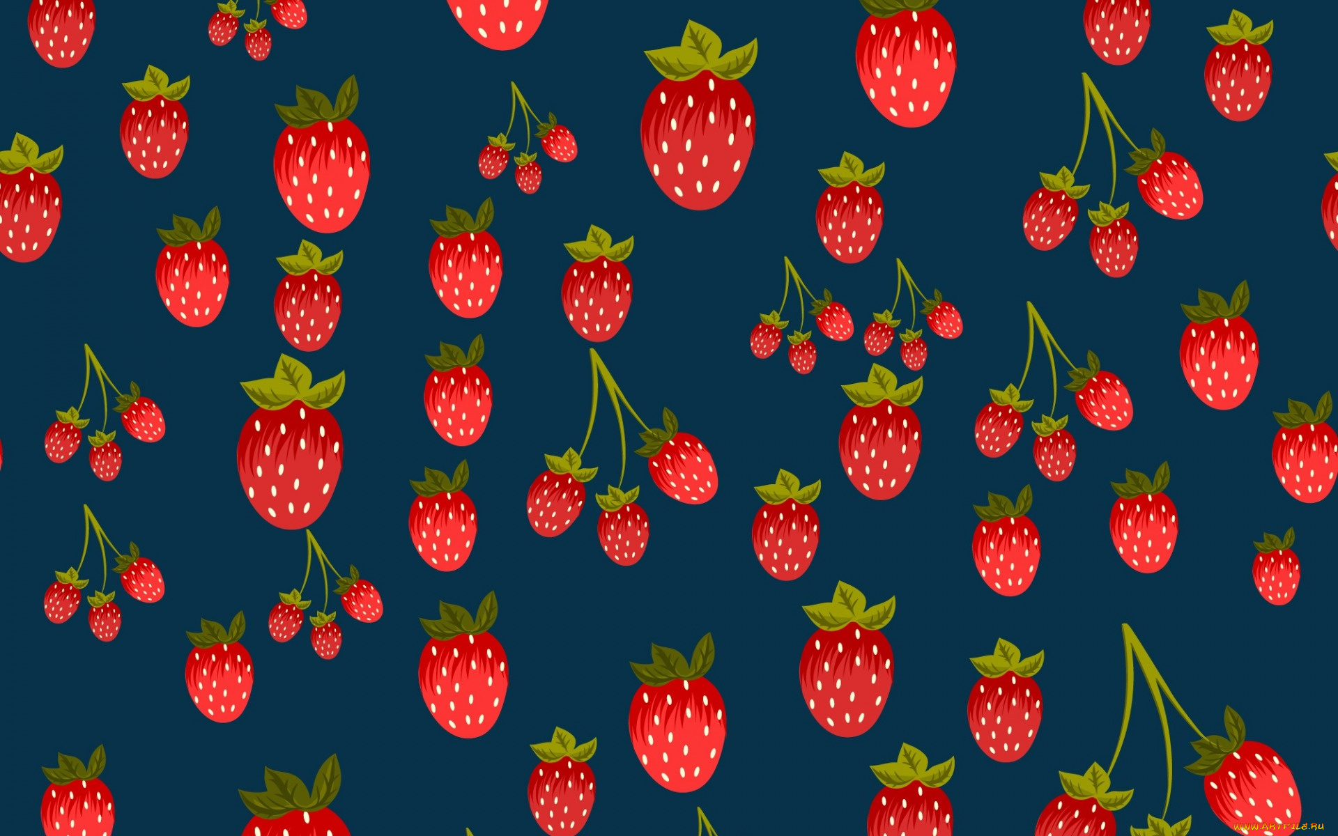 векторная, графика, еда, , food, strawberries, pattern, background, клубника, текстура, фон, ягоды