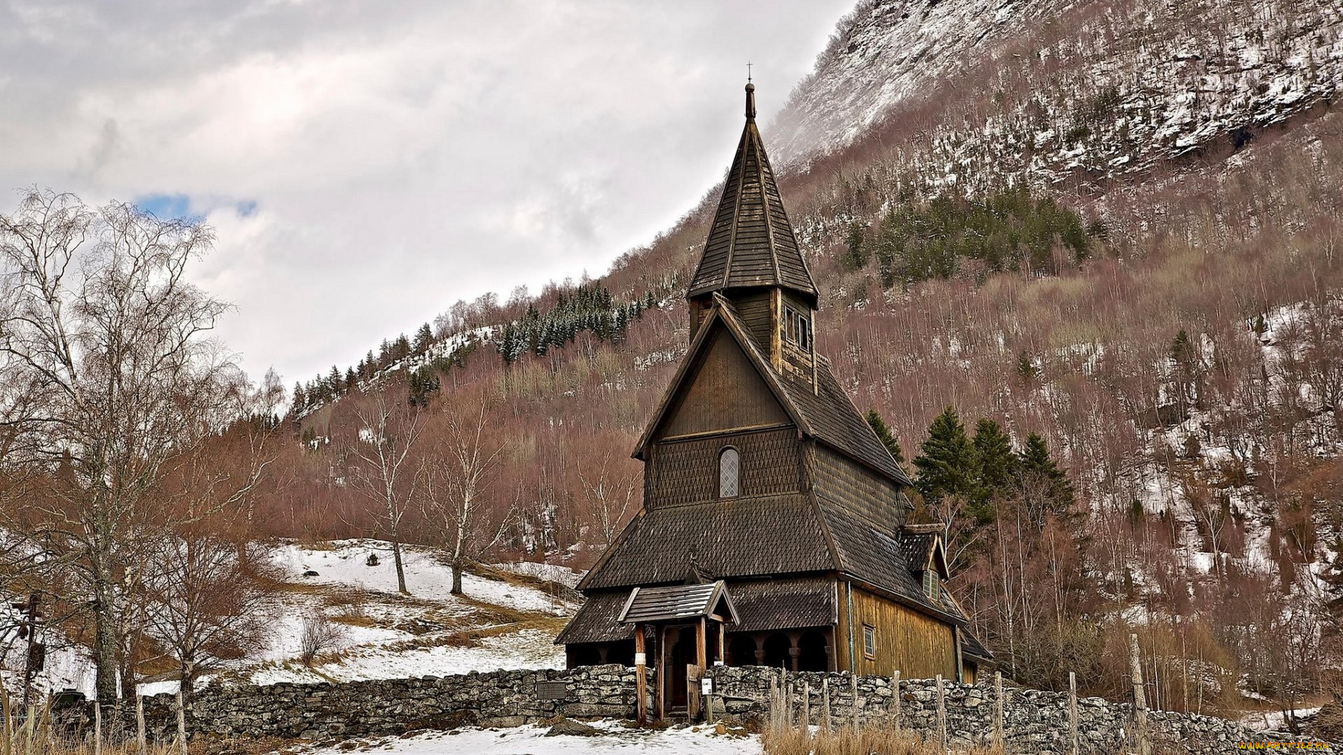 города, -, православные, церкви, , монастыри, норвегия, деревянная, церковь, зима, религия
