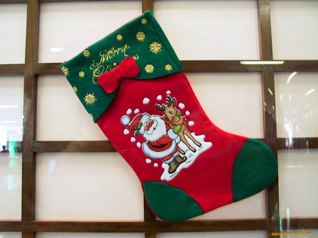 xmas, sock, праздничные, разное, новый, год