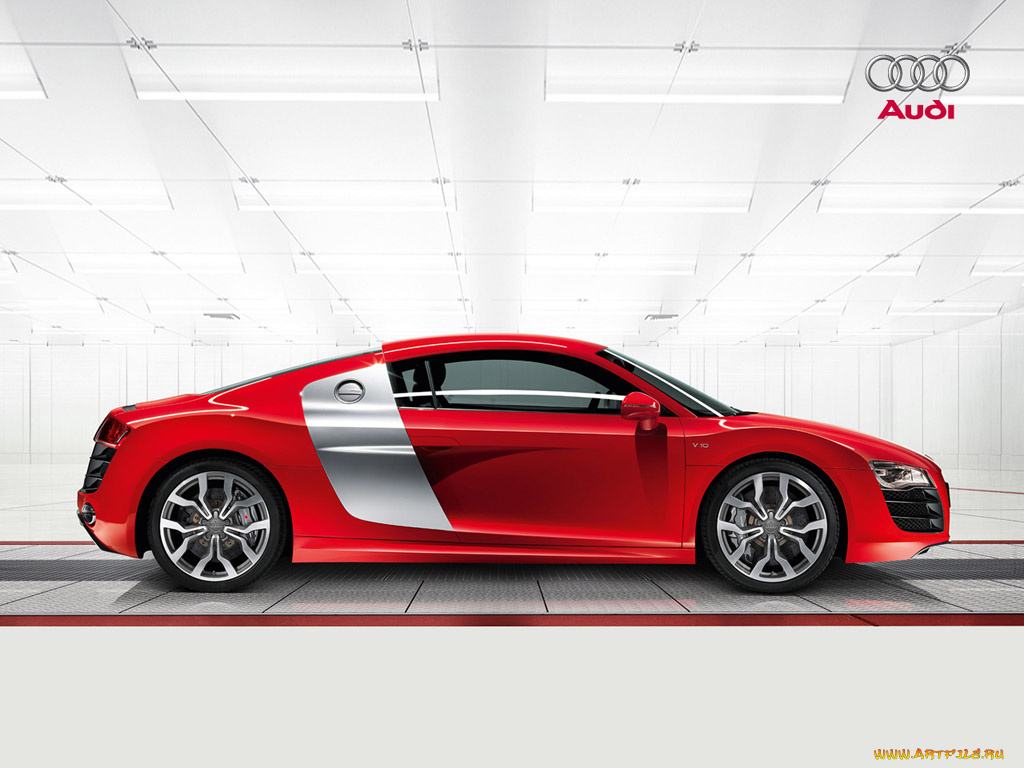 audi, r8, v10, fsi, quattro, 2010, автомобили