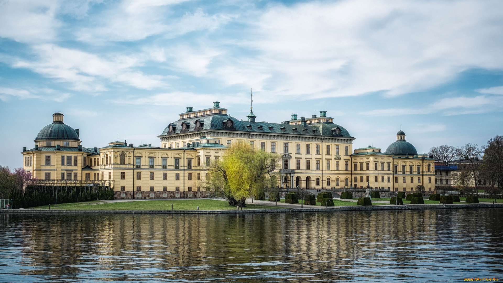 drottningholm`s, castle, , stockholm, города, стокгольм, , швеция, замок, озеро