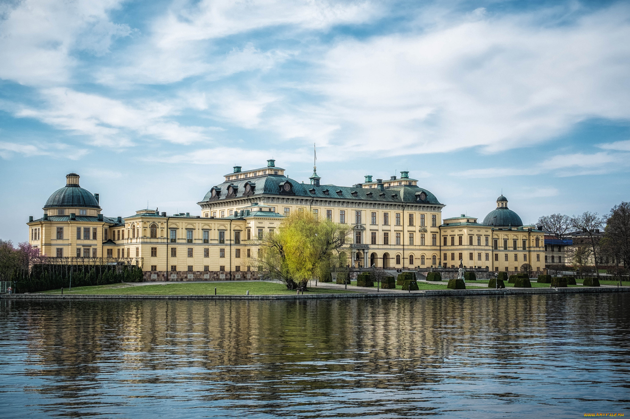 drottningholm`s, castle, , stockholm, города, стокгольм, , швеция, замок, озеро