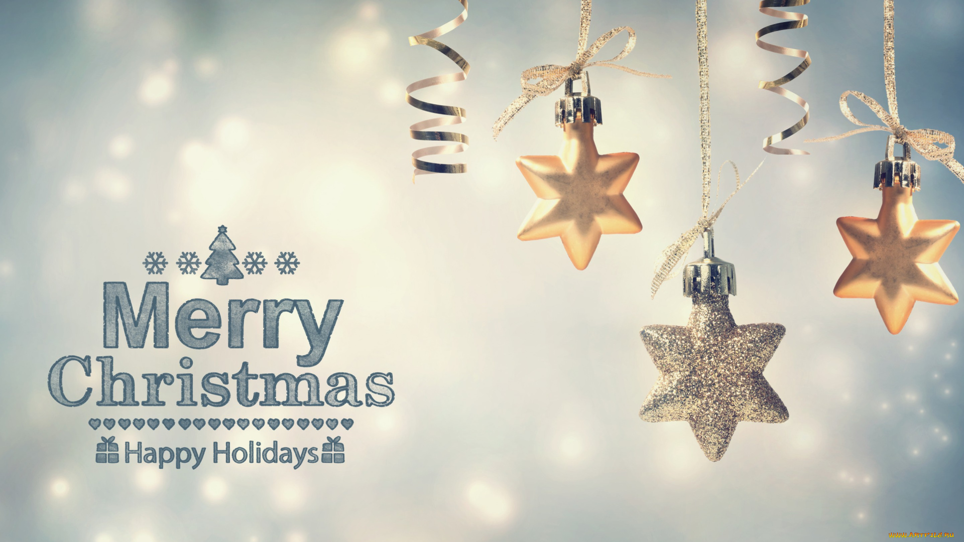 праздничные, снежинки, и, звёздочки, новый, год, рождество, decoration, christmas, merry, украшения