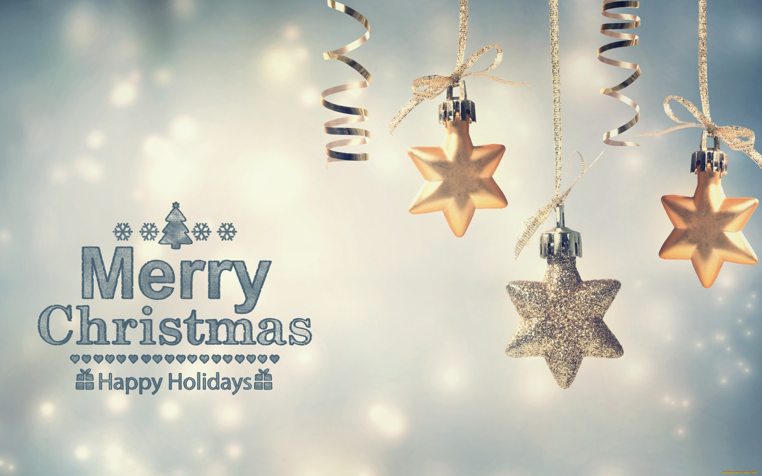 праздничные, снежинки, и, звёздочки, новый, год, рождество, decoration, christmas, merry, украшения