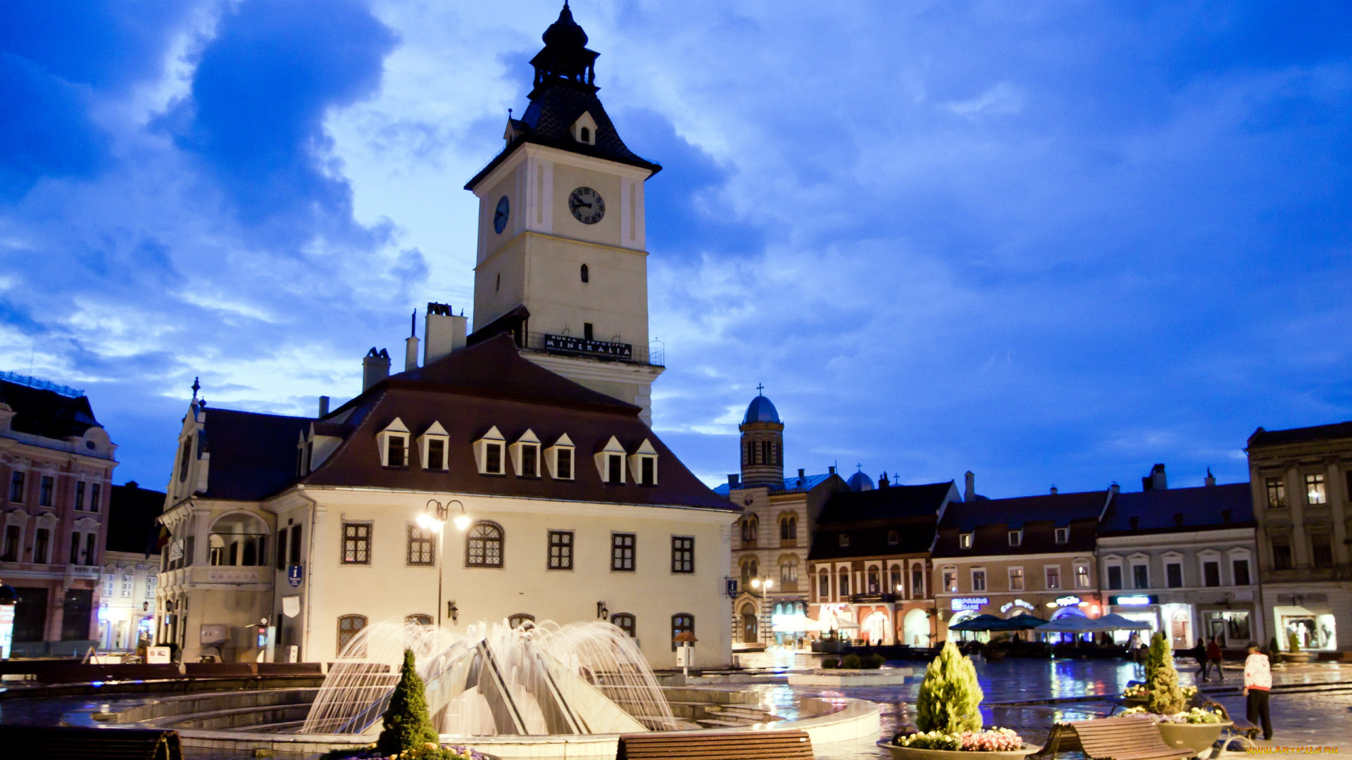 brasov, transylvania, romania, города, -, фонтаны