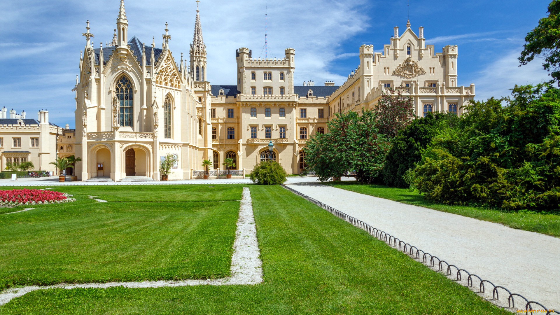 lednice, castle, города, замки, чехии, lednice, castle