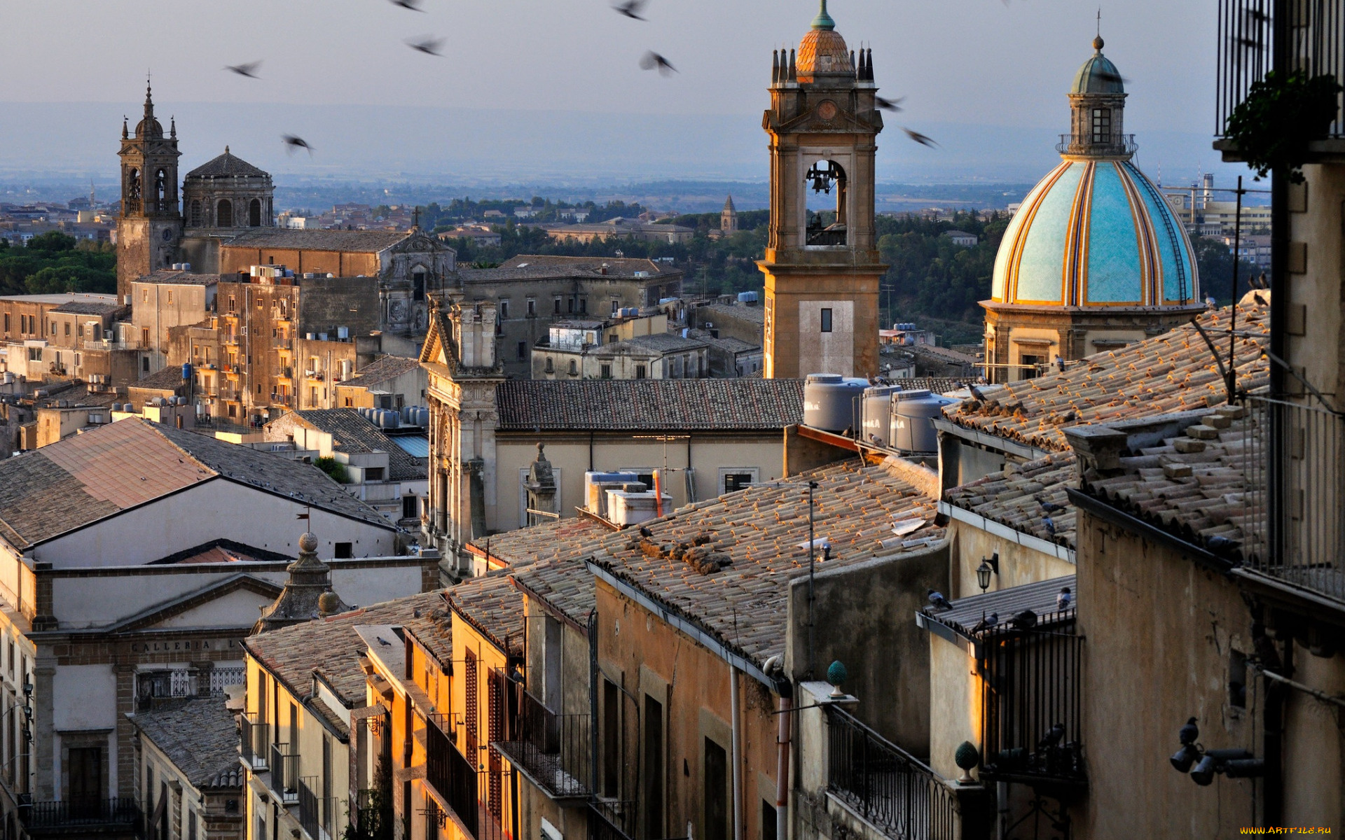 caltagirone, sicily, italy, города, -, панорамы