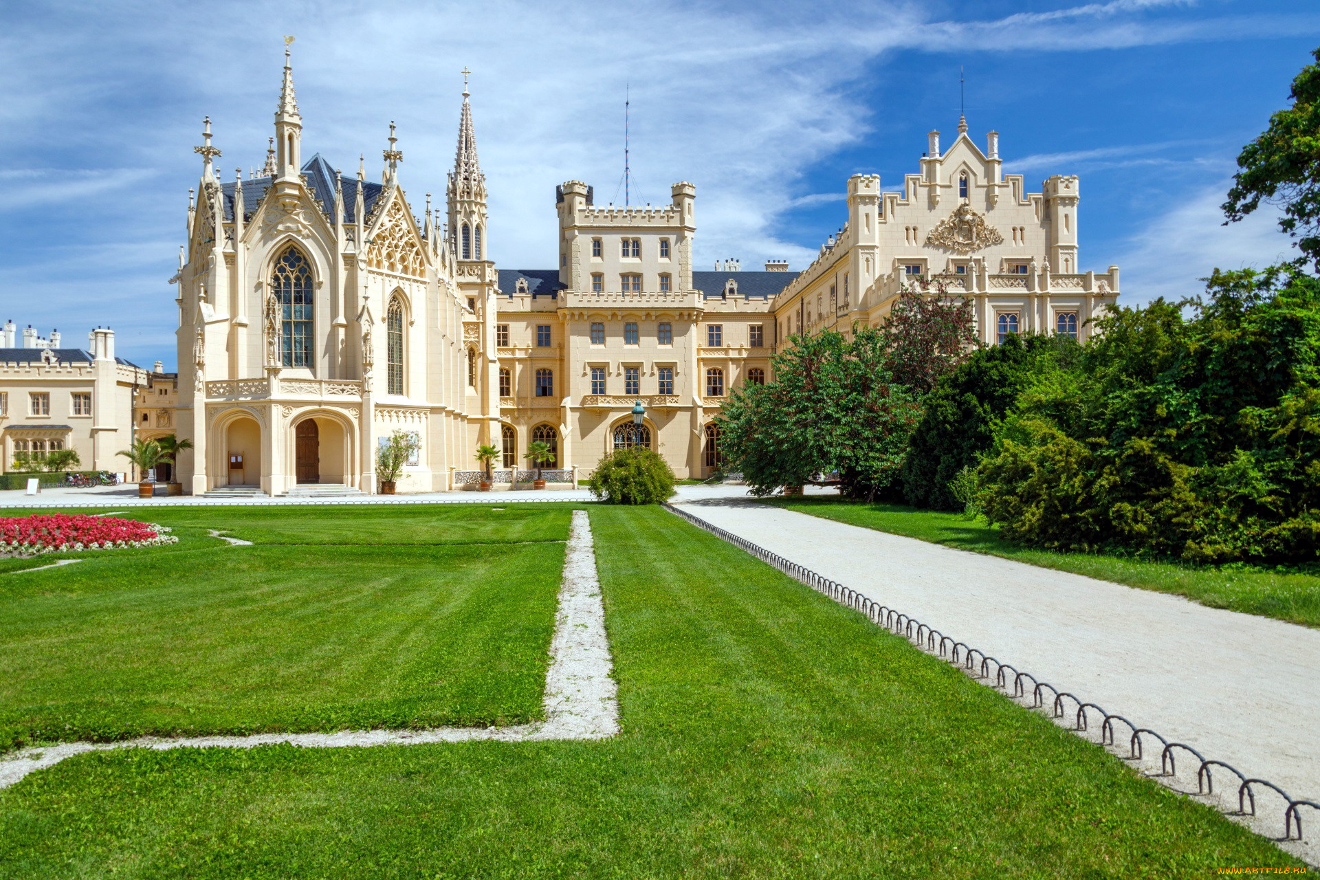 lednice, castle, города, замки, чехии, lednice, castle