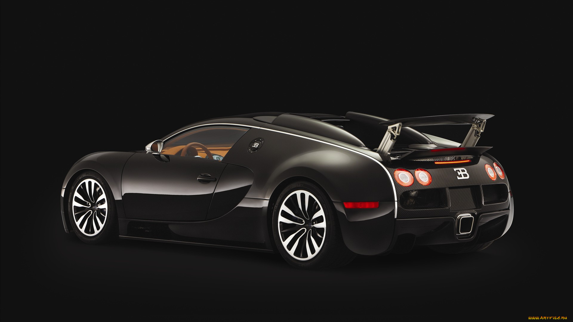 bugatti, veyron, sang, noir, 2008, 3д, графика, modeling, моделирование