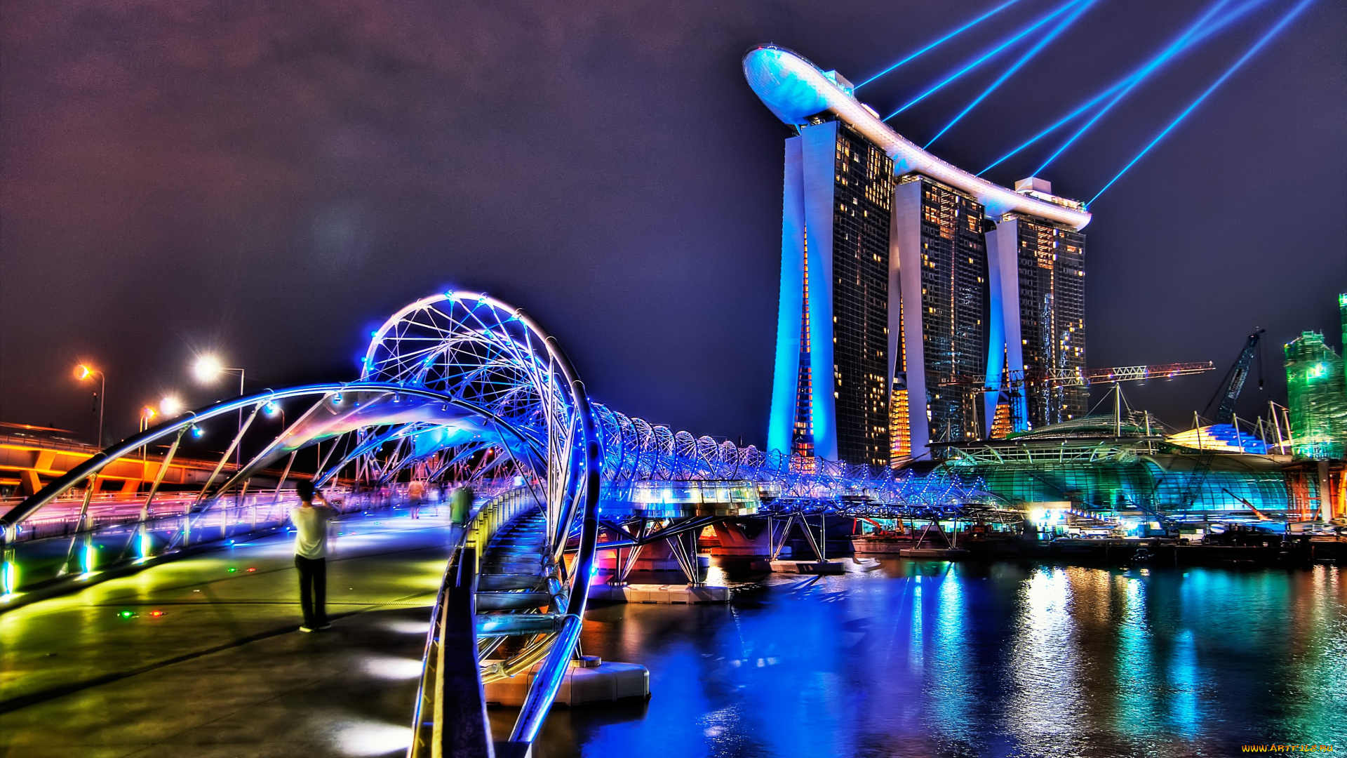 сингапур, города, hdr